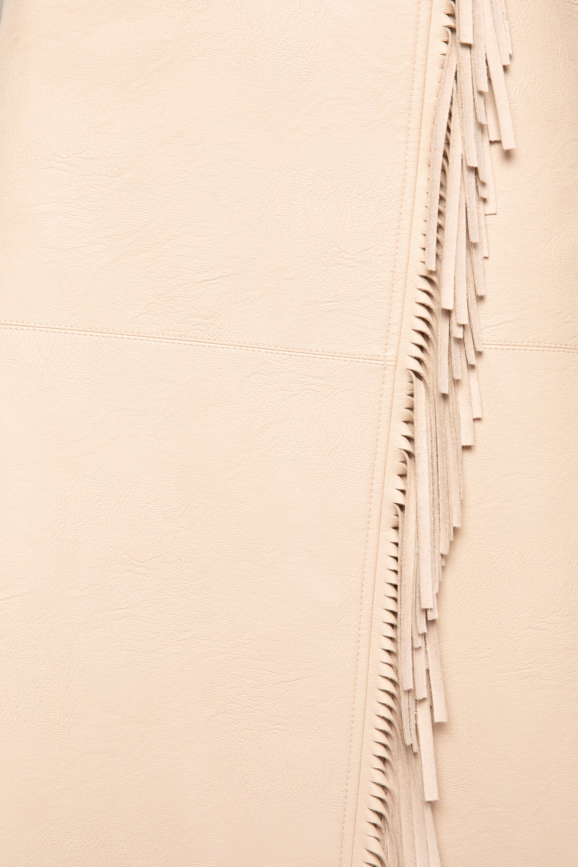 STELLA MCCARTNEY Fringe Faux Leather Wrap Midi Skirt (Sz.40/8)