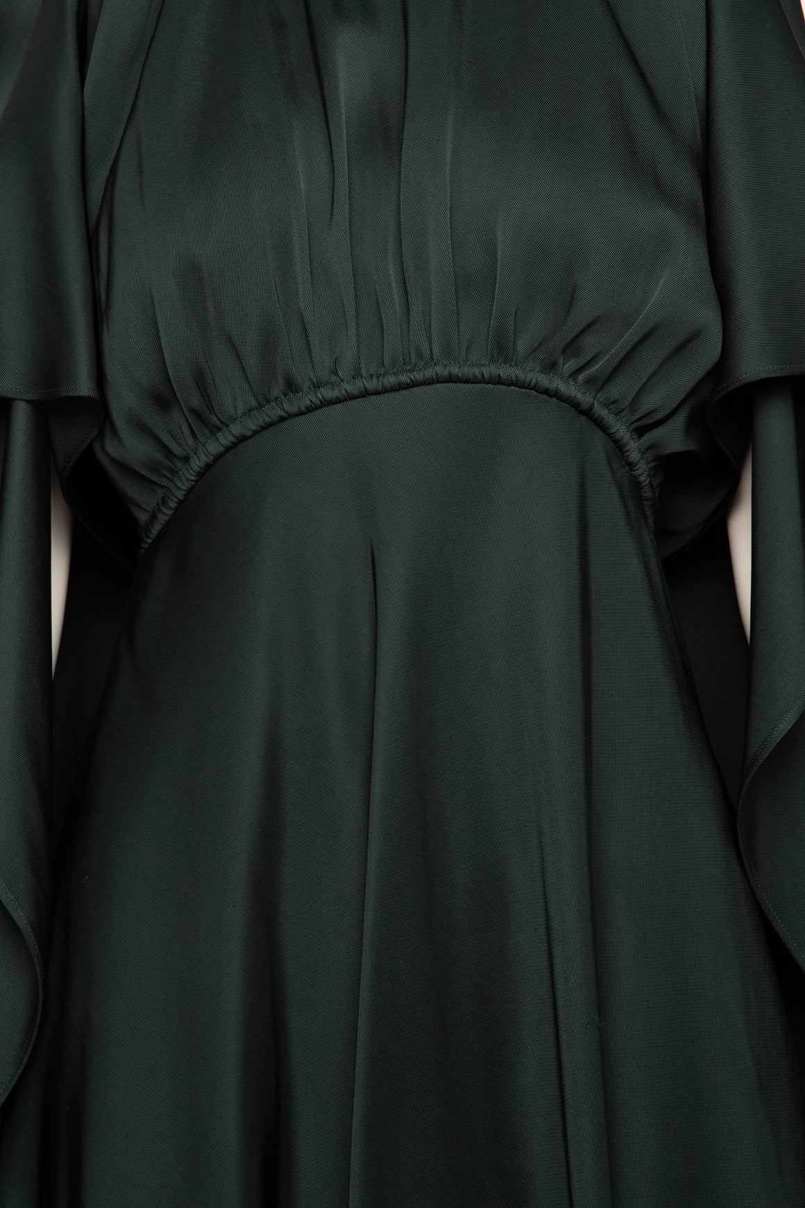 ZIMMERMANN Dark Green Cape Dress (Sz. 1)