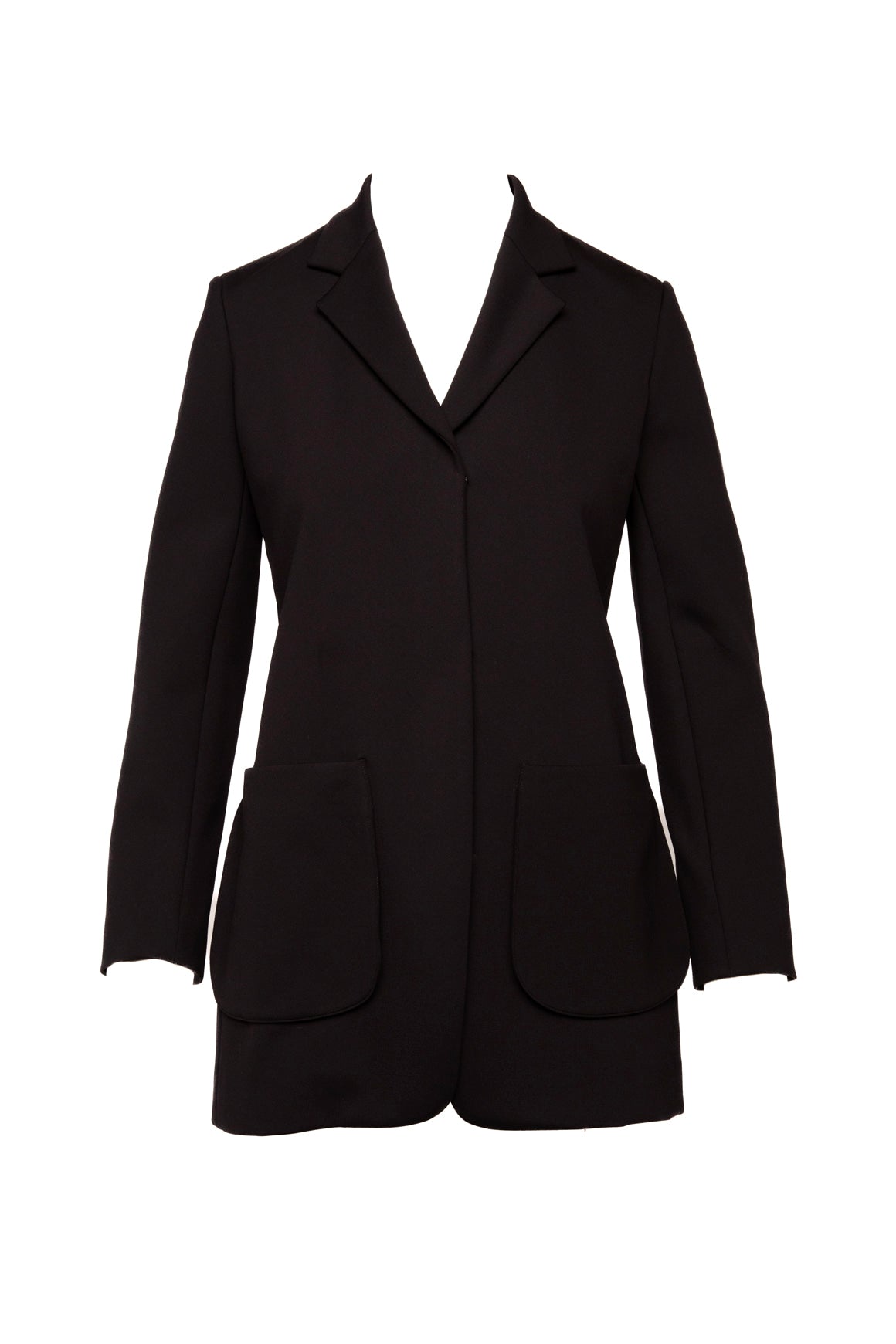 THE ROW Black Scuba Knit Blazer Jacket (Sz. M)