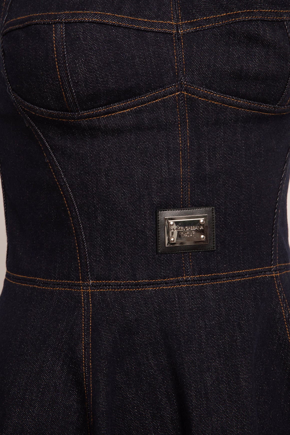 DOLCE & GABBANA Indigo Denim Bustier Mini Dress (Sz. 0)