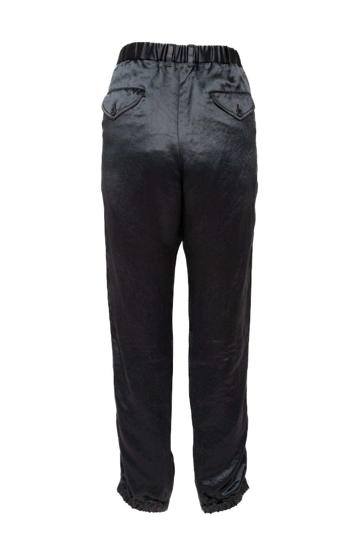 GUCCI Navy Satin Striped Joggers (Sz. 10)