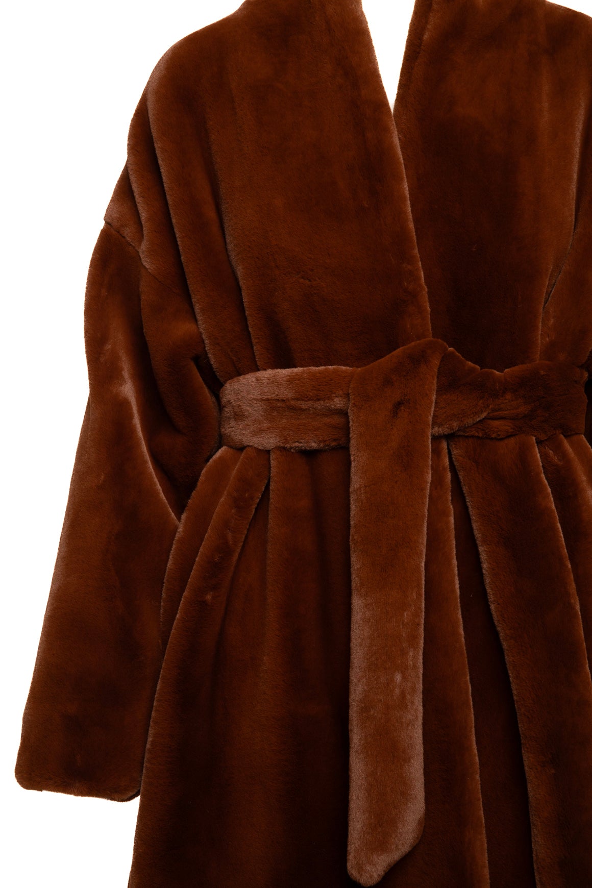 TOTEME Brown Chelsea Faux Fur Coat (Sz.S)