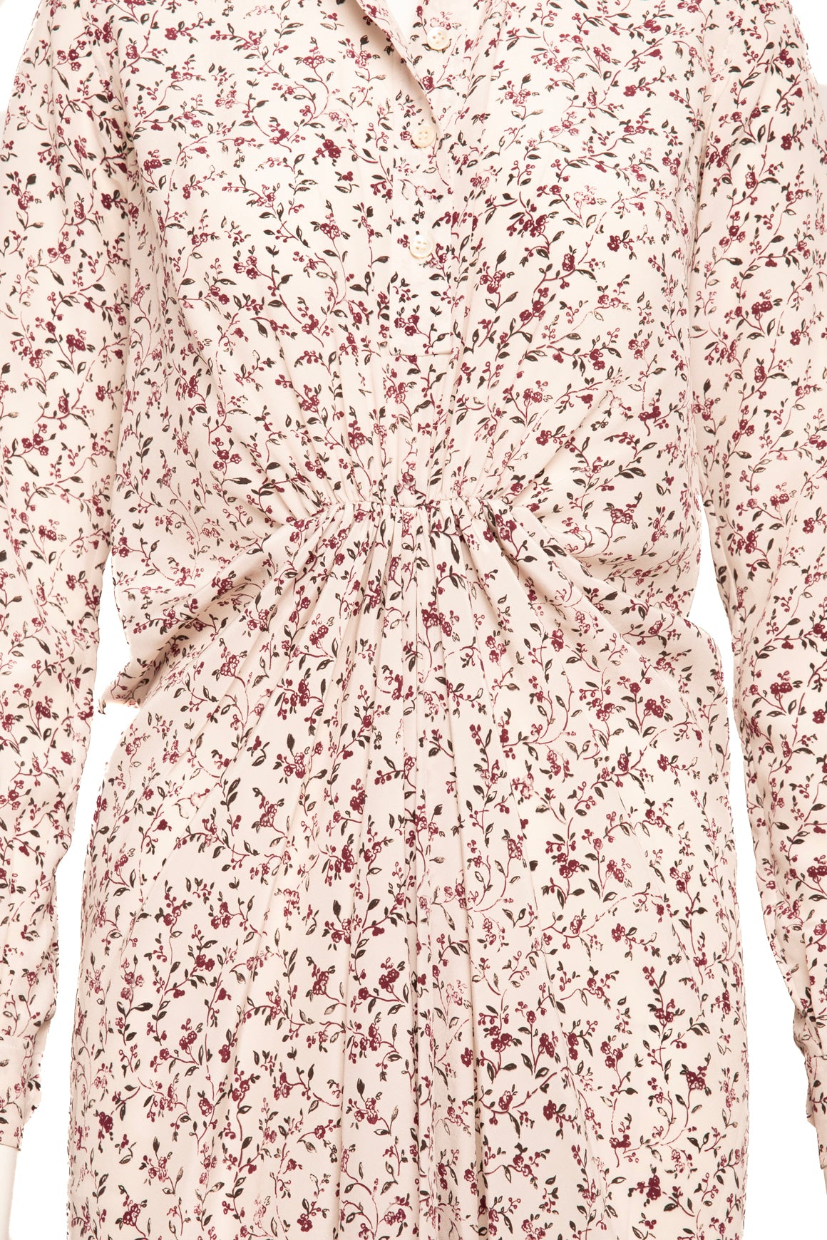 SAINT LAURENT Floral Silk Mini Shirt Dress (Sz.34/0)