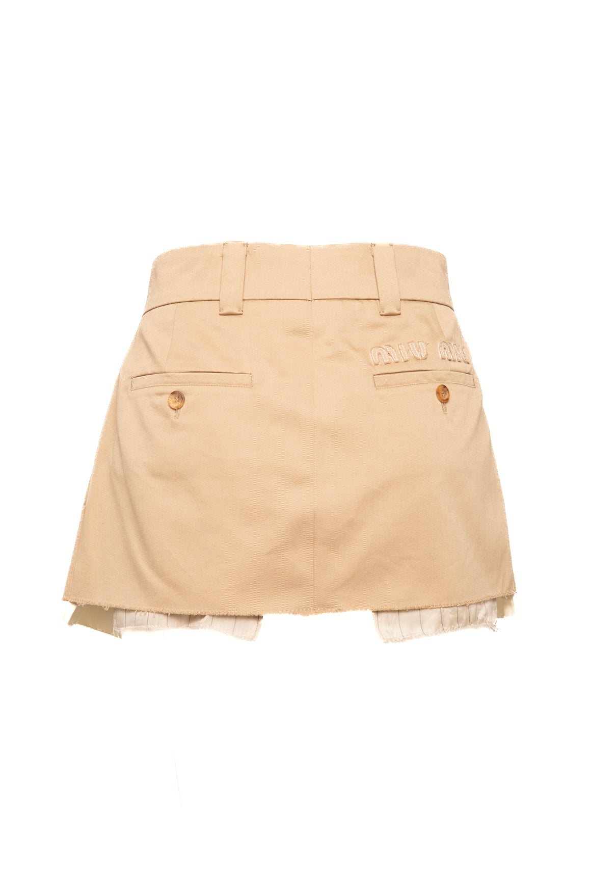 MIU MIU Beige Micro Mini Skirt (Sz.38/2)