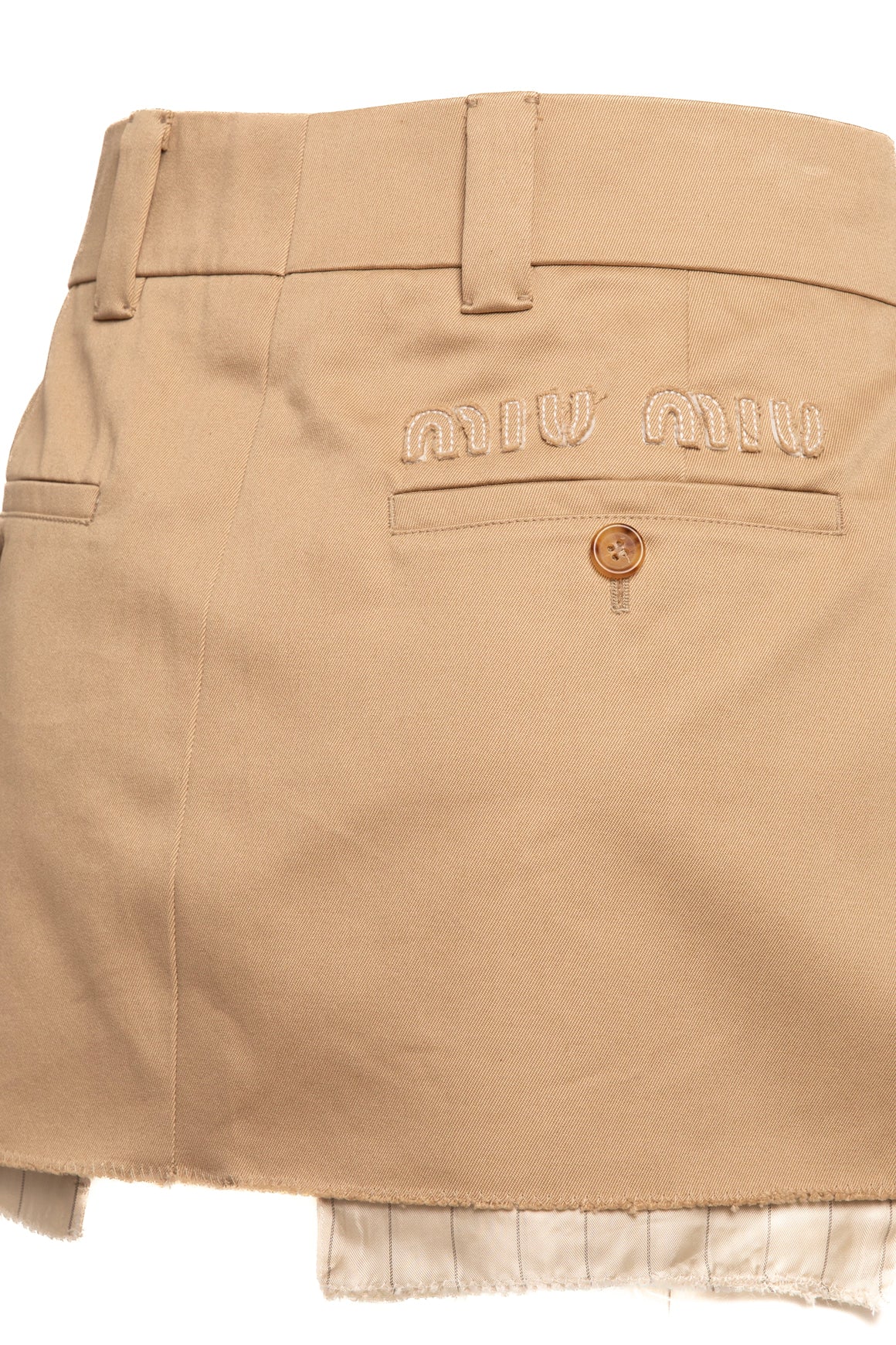 MIU MIU Beige Micro Mini Skirt (Sz.38/2)
