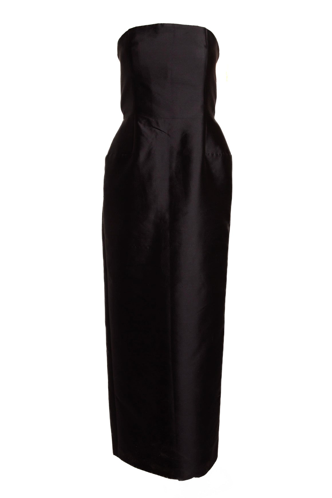 GABRIELLA HEARST Dark Navy Silk Strapless Gown (Sz.42/6)