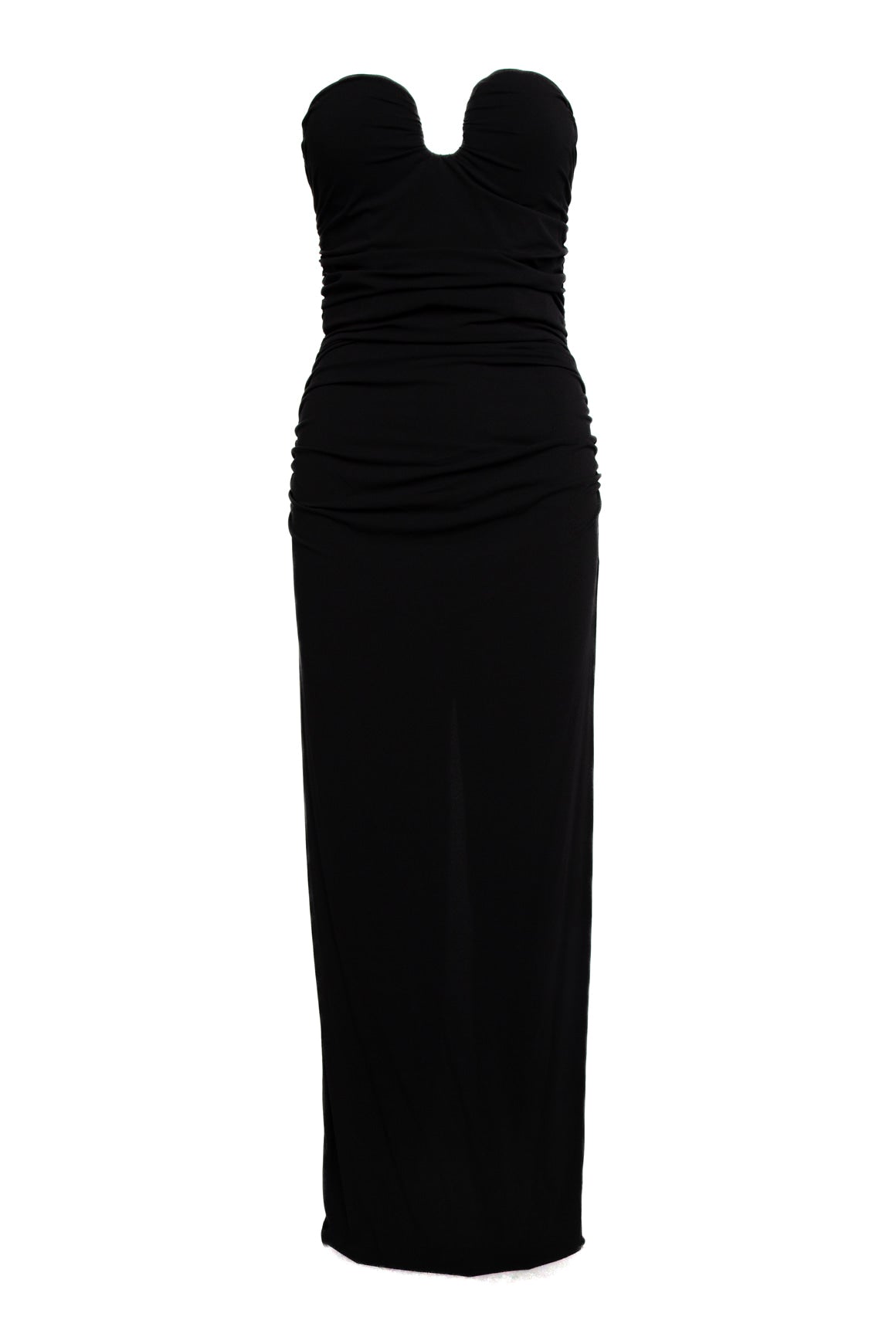 MAGDA BUTYRM Black Sleeveless Ruch Maxi Gown (Sz. 2)