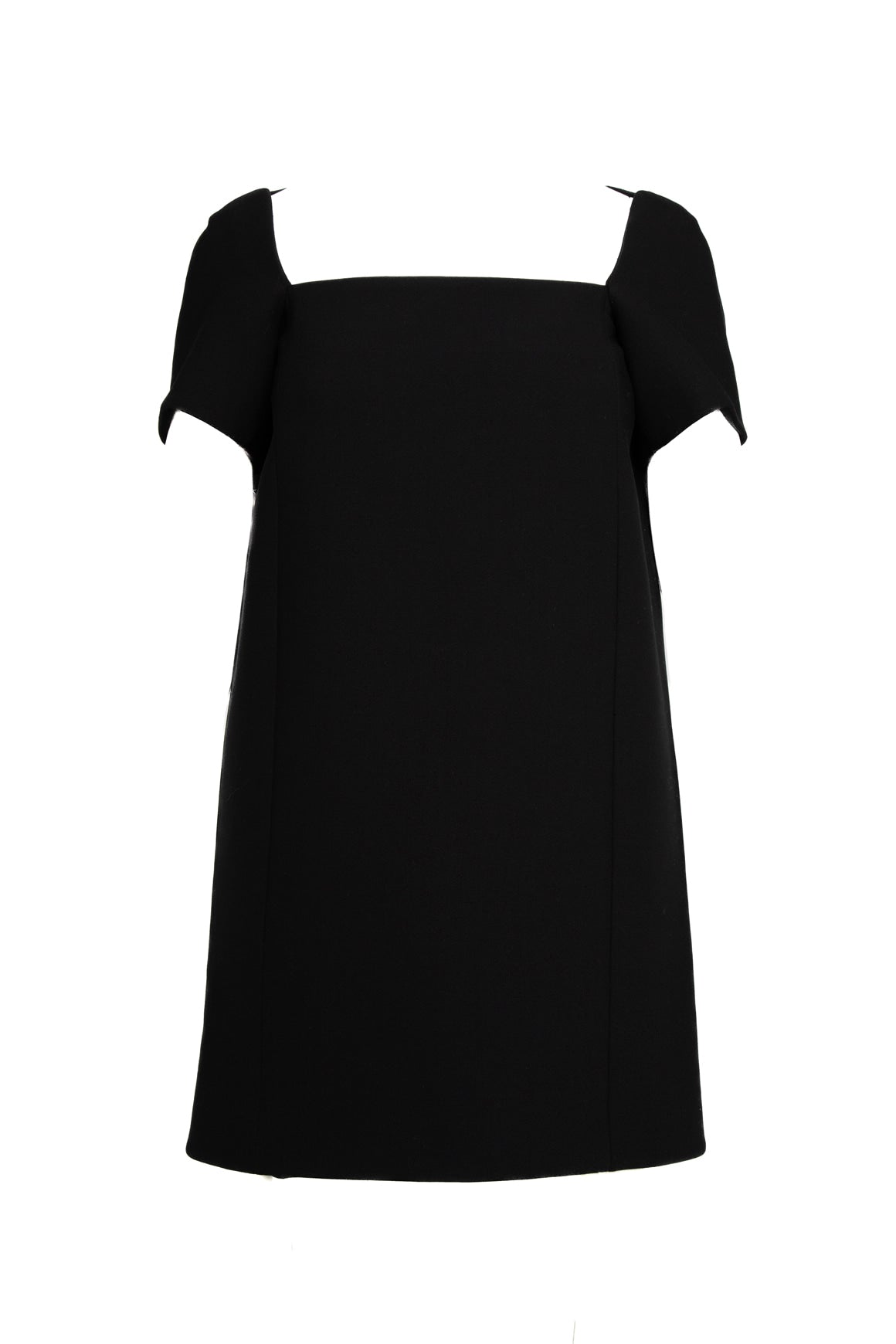 KHAITE Black Square Neck Mini Shift Dress (Sz.2)