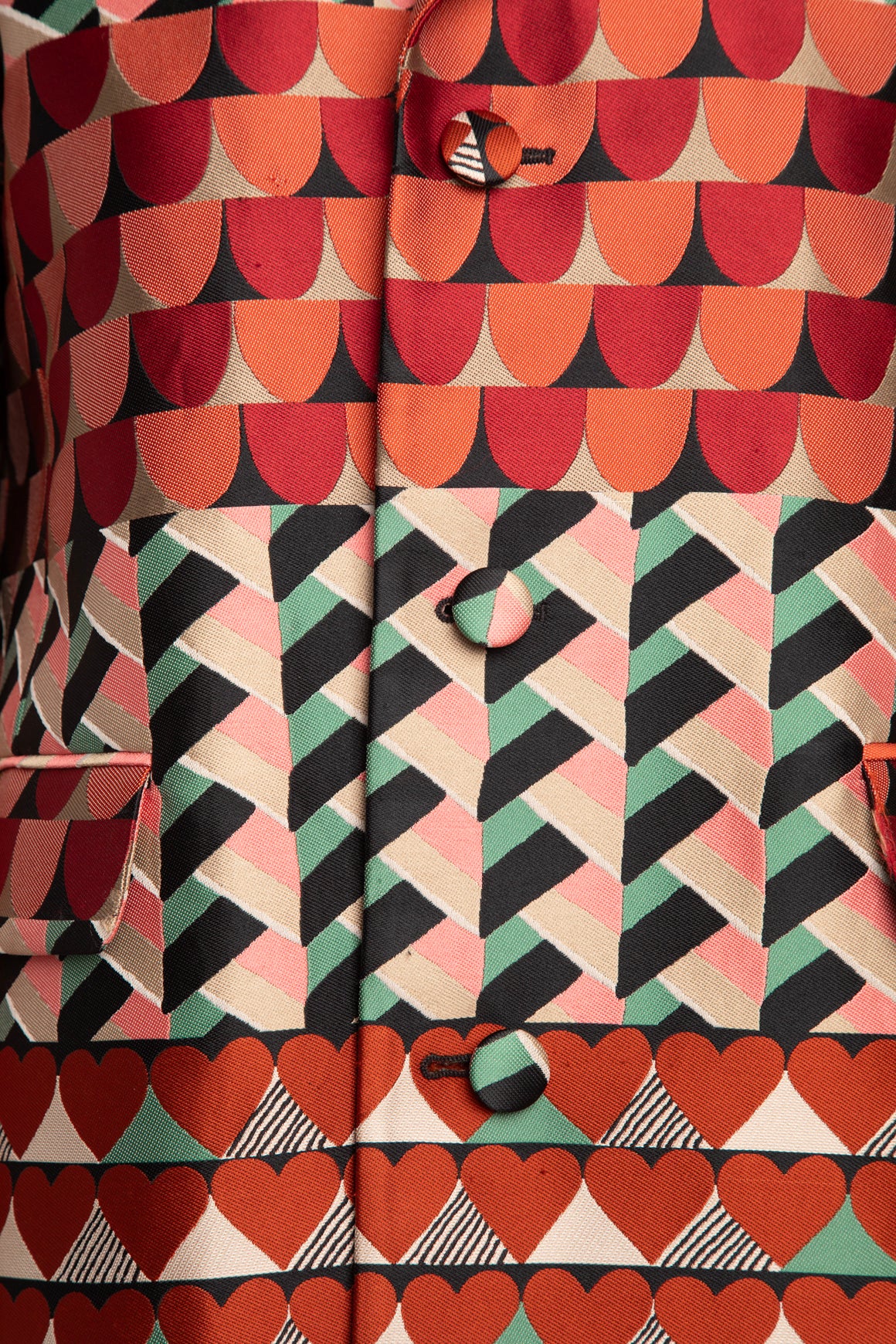 RED VALENTINO Jacquard Longline Jacket (Sz.40/4)