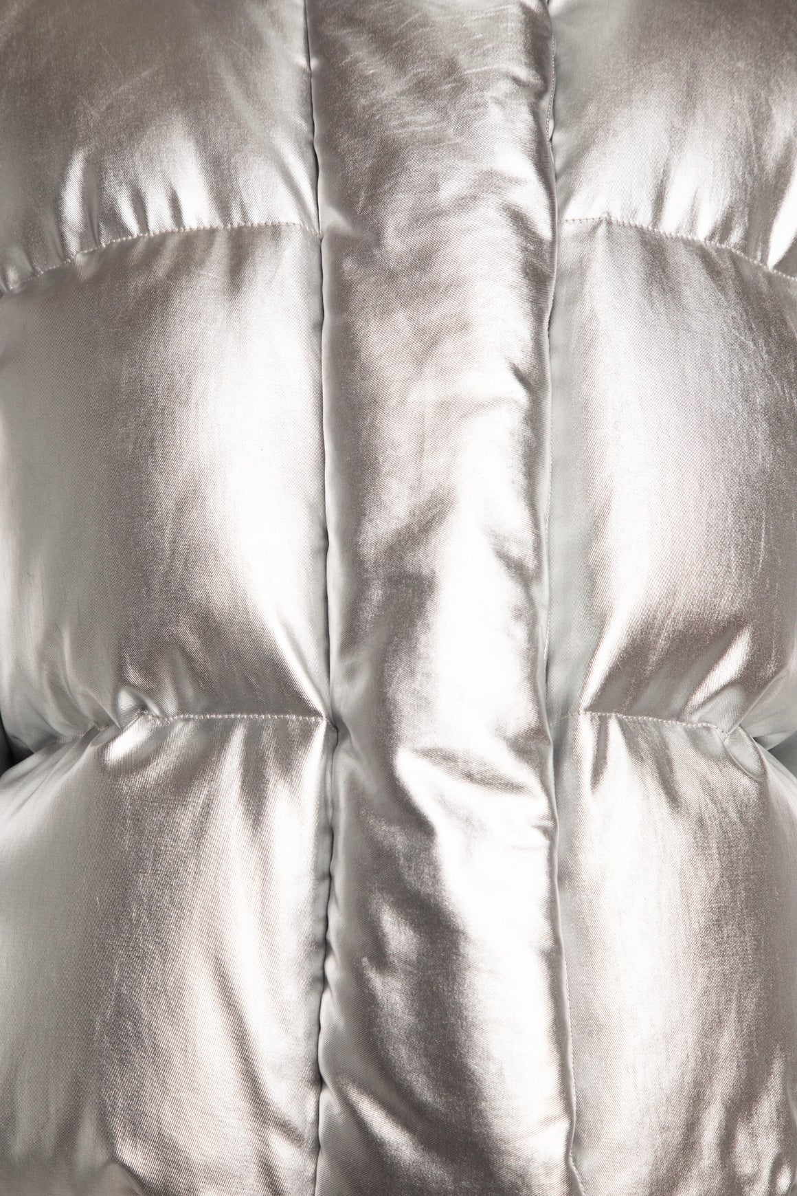 KHAITE Silver Metallic Puffer Jacket (Sz.M)