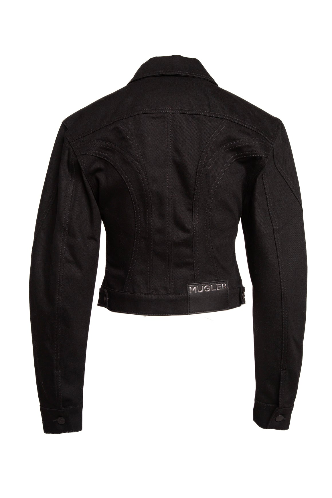 MUGLER Indigo/Black Crop Jacket (Sz. 0)