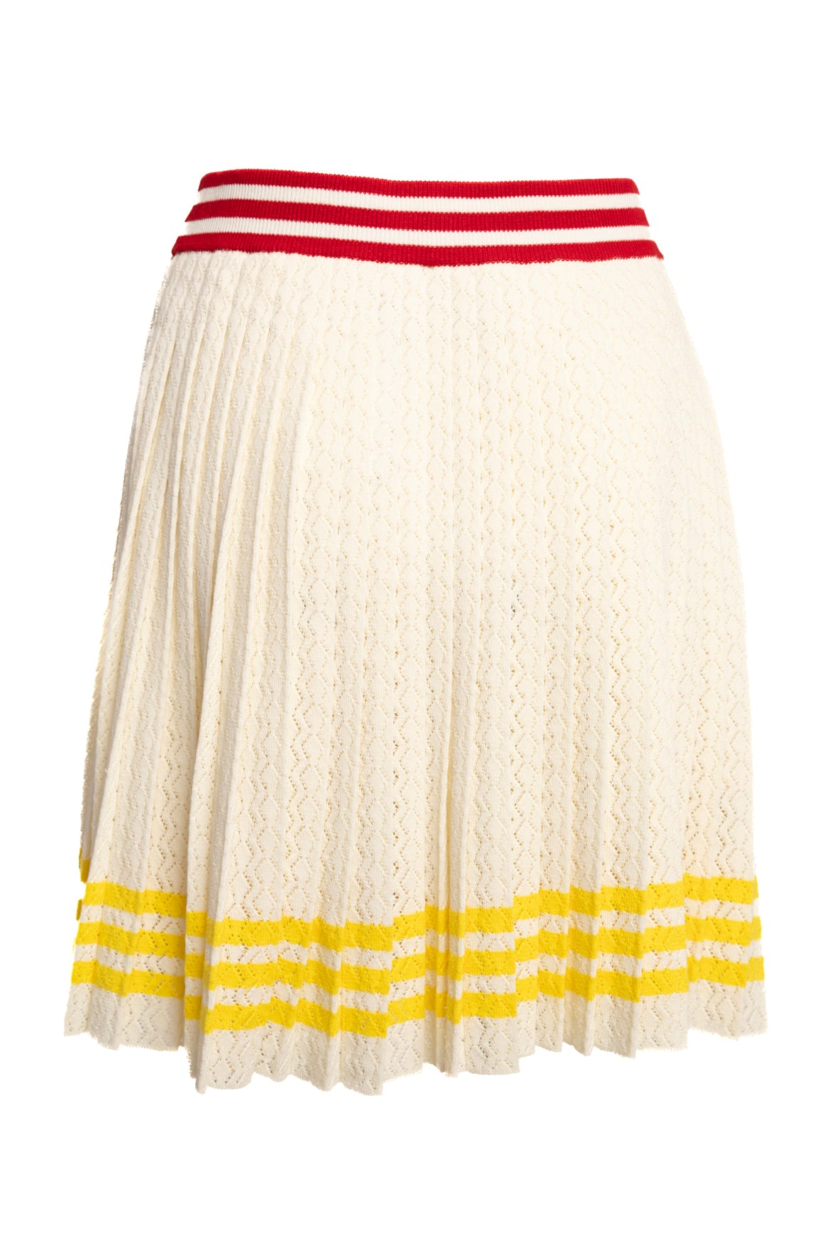 GUCCI x ADIDAS Cream Knit Pleated Mini Skirt (Sz. M)