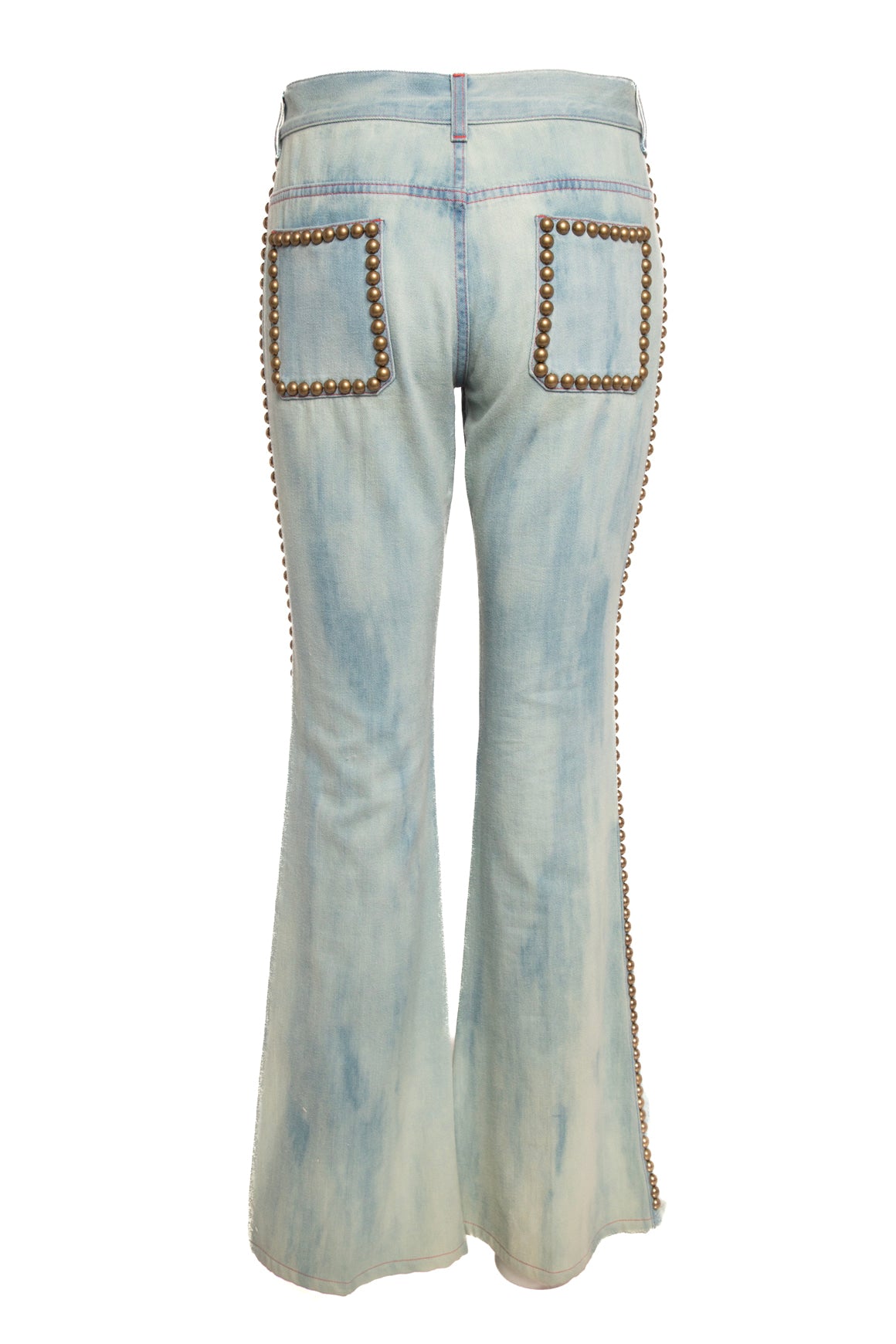 GUCCI Denim Studded Embroidery Detailed Suit (Sz.44/8)