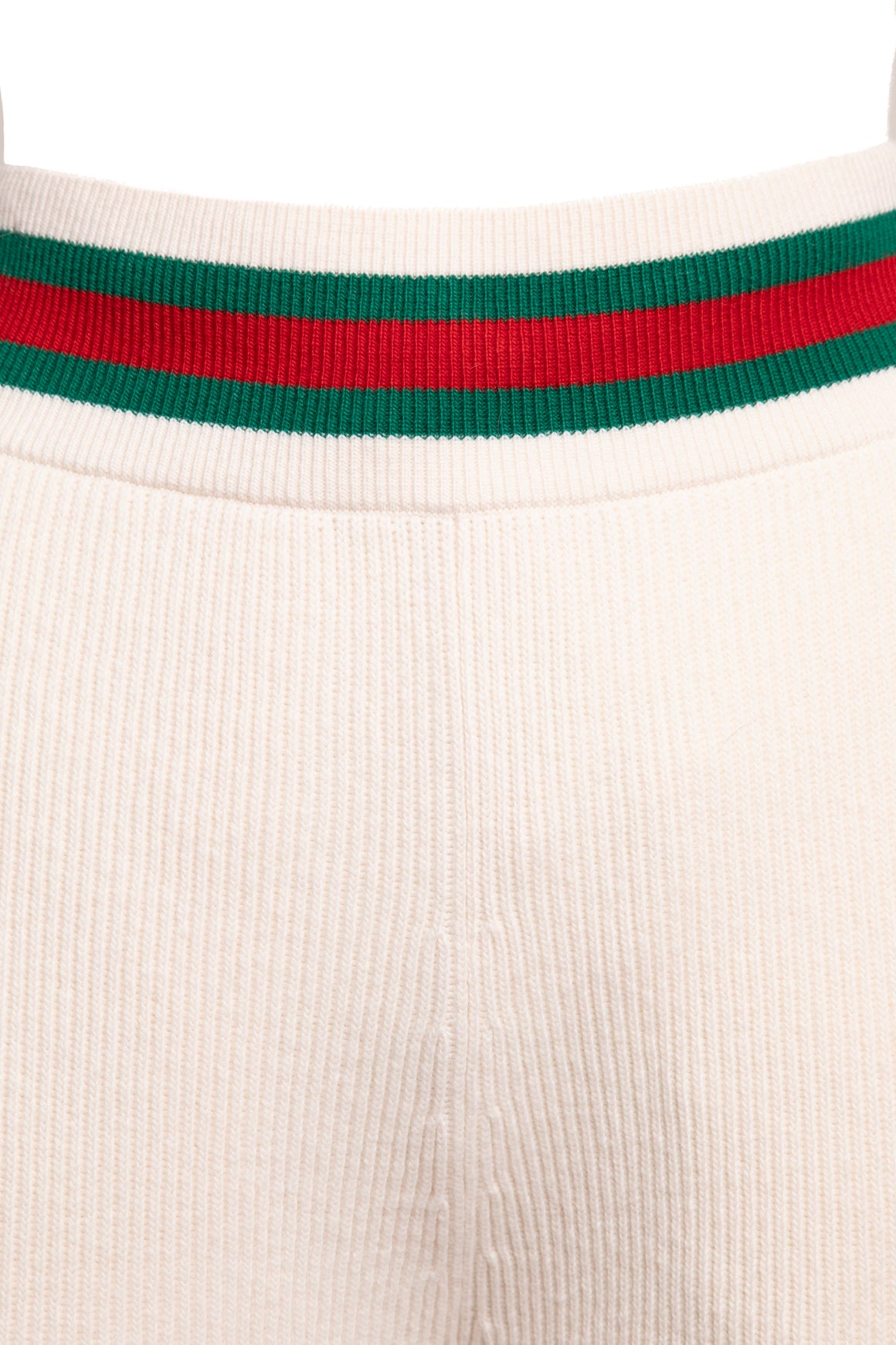 GUCCI Cream Knit Webb Accent Joggers (Sz.M)