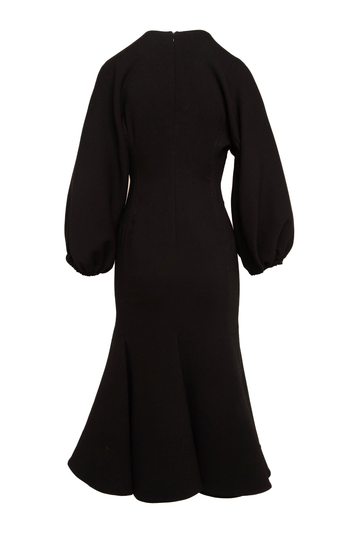 VALENTINO Black Wool Maxi Dress (Sz. 40/4)