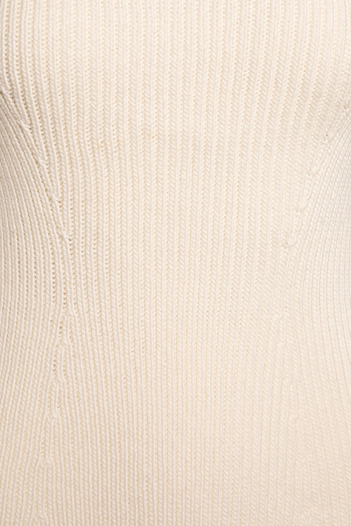 KHAITE Cream Knit Open-Back Tank Top (Sz. L)