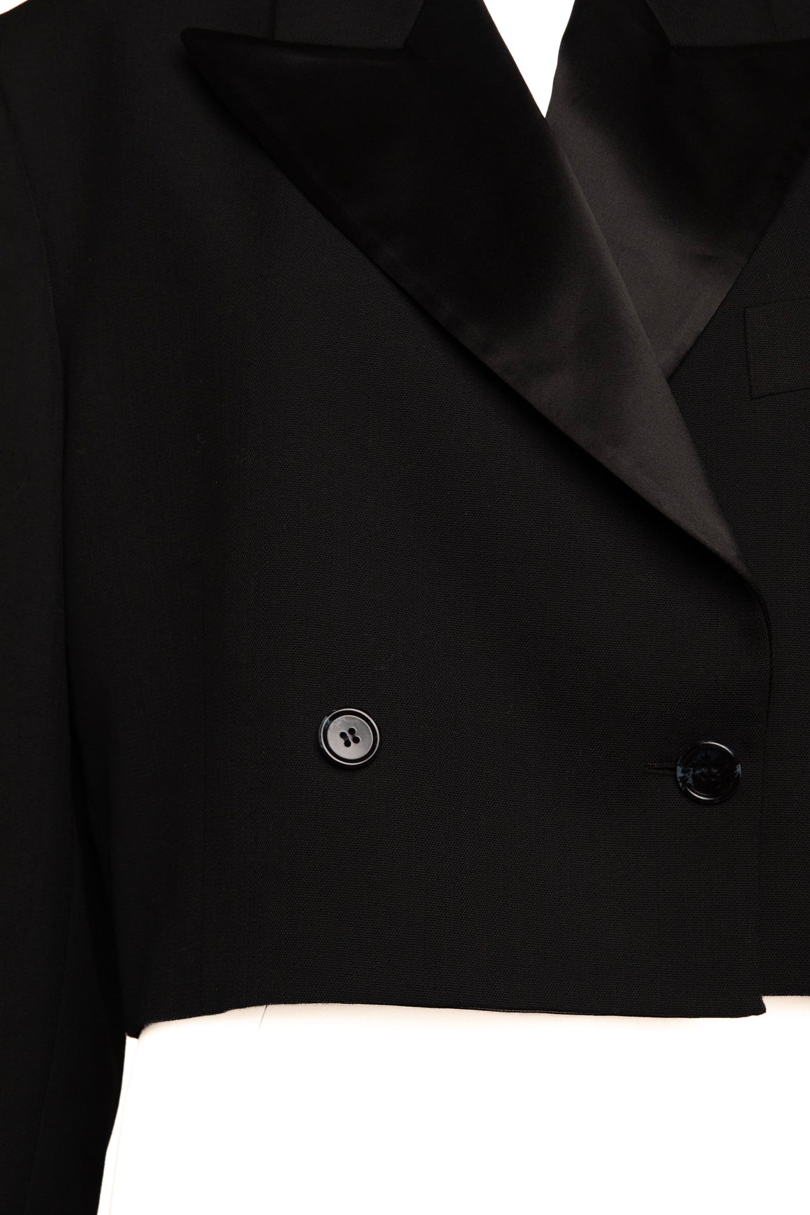 ACNE STUDIOS Black Double Breasted Crop Blazer (Sz. 34/XS)