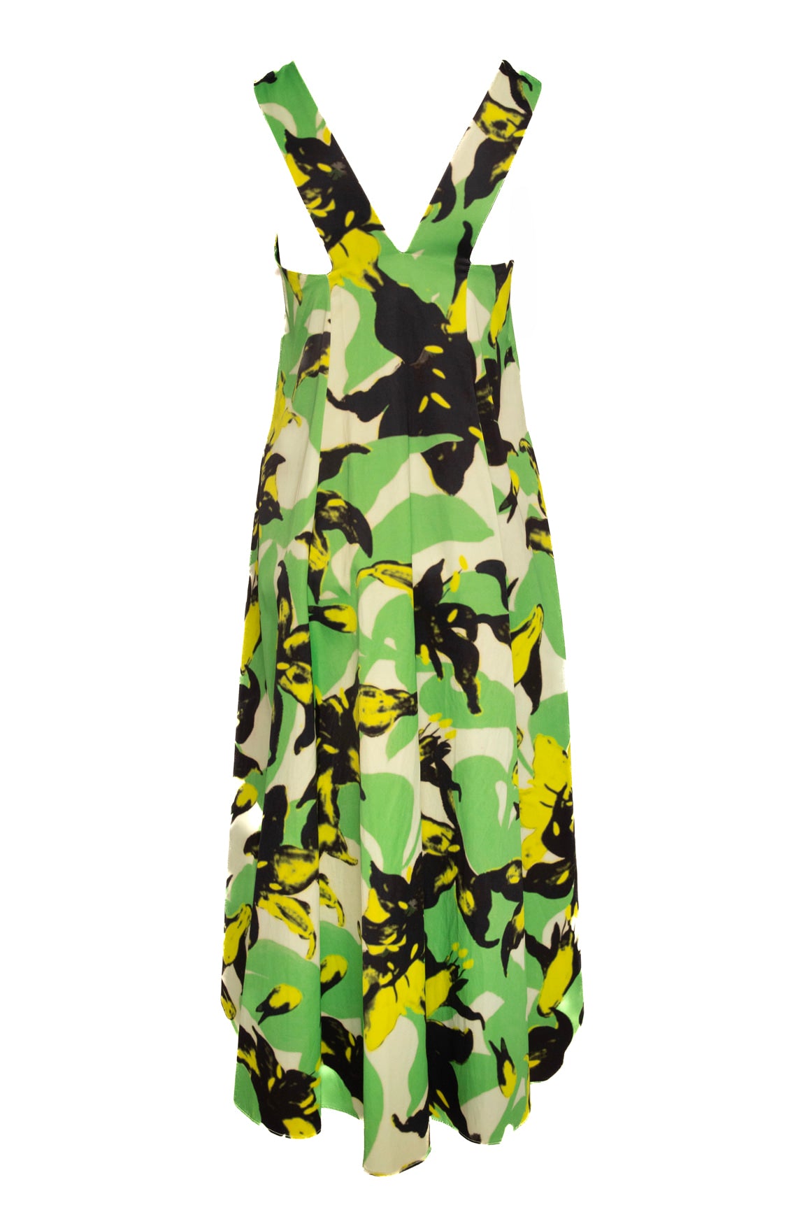 DRIES VAN NOTEN Floral Satin Trapeze Dress (Sz. 34/XS)