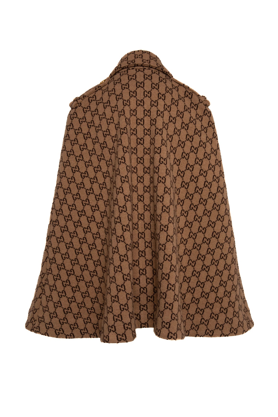 GUCCI Tan GG Print Wool Cape Poncho (Sz. M)