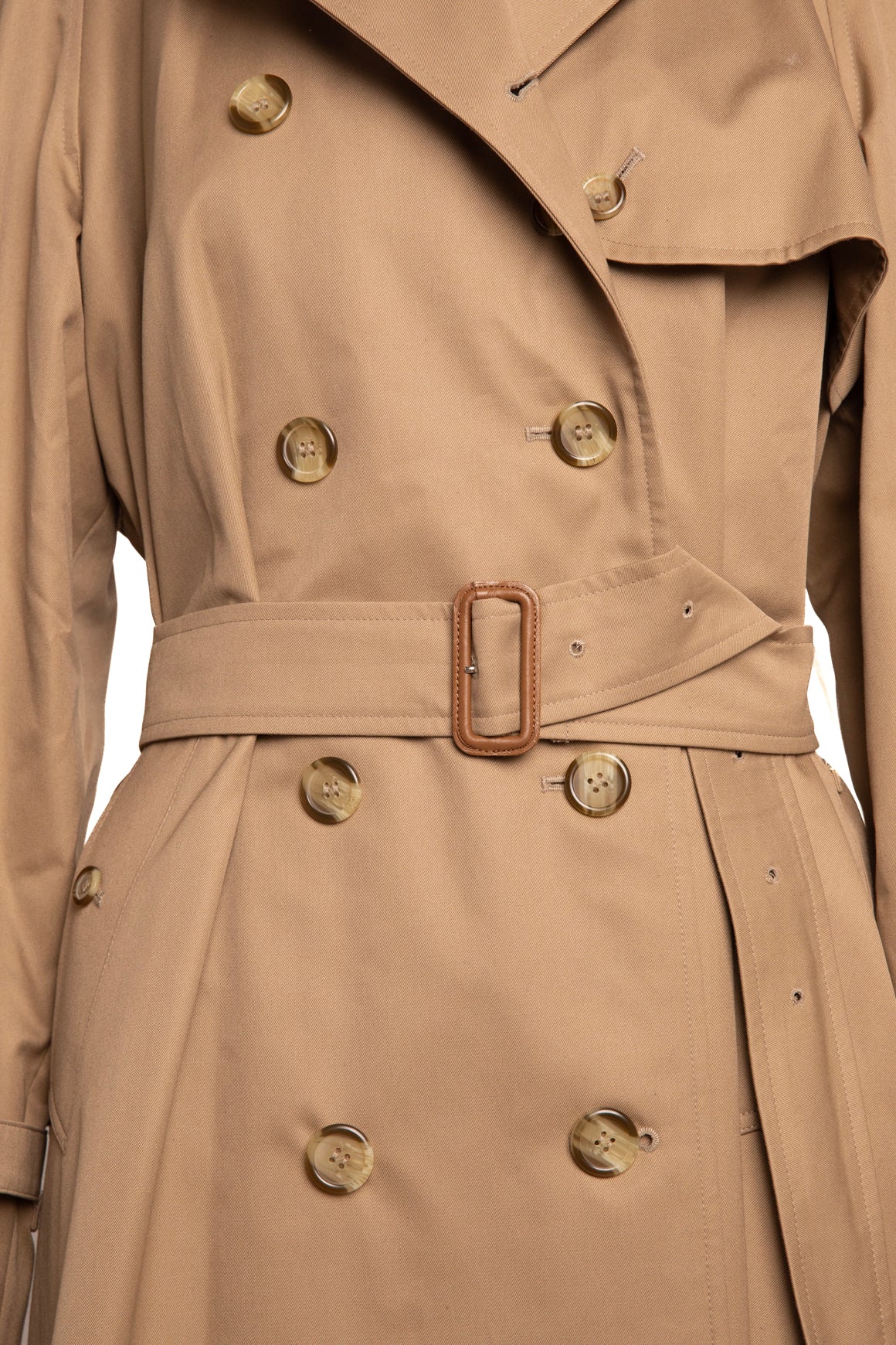 BURBERRY Kahki Belted Trench Jacket (Sz.12)