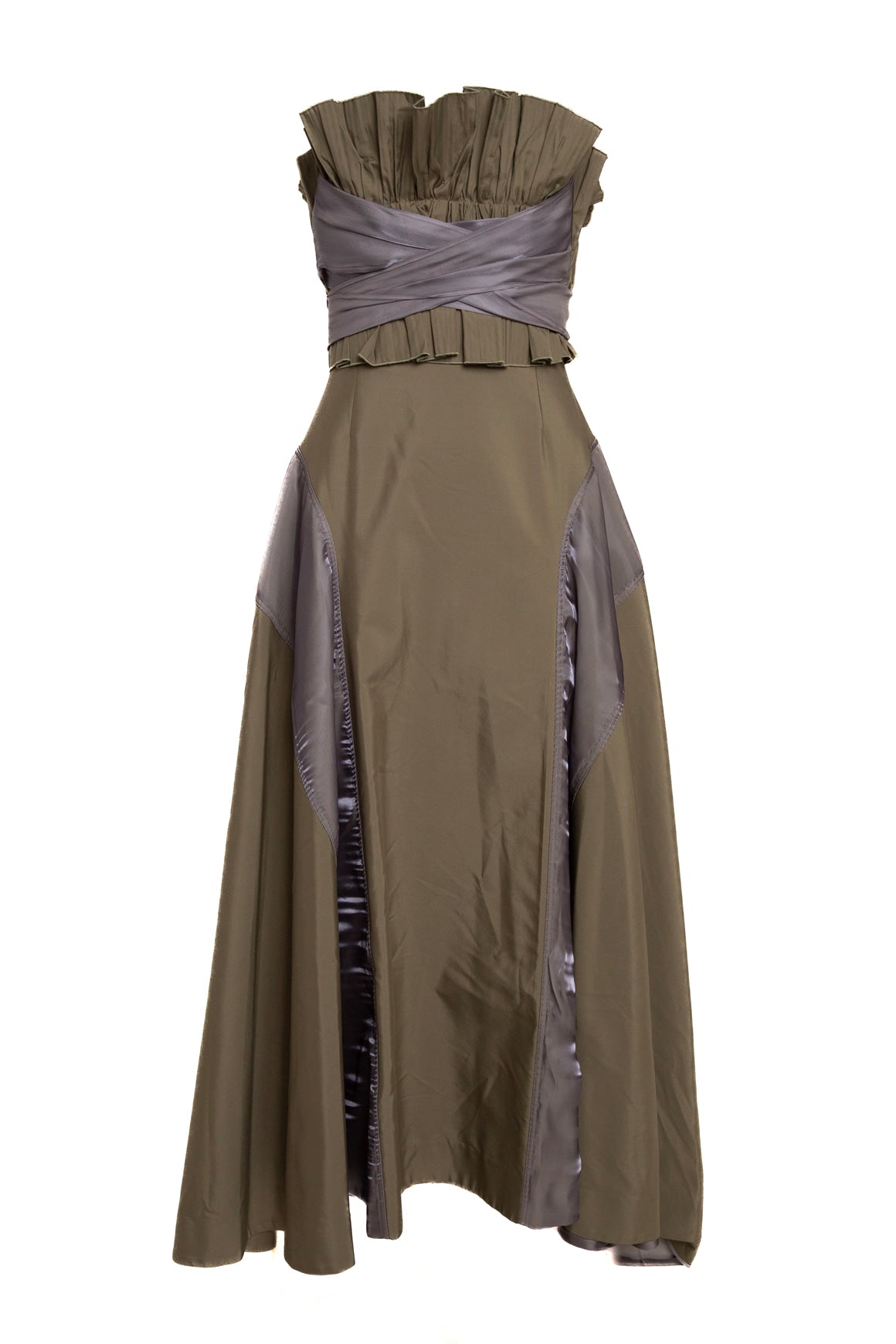 ADEAM Strapless Nylon Maxi Dress (Sz. XS)