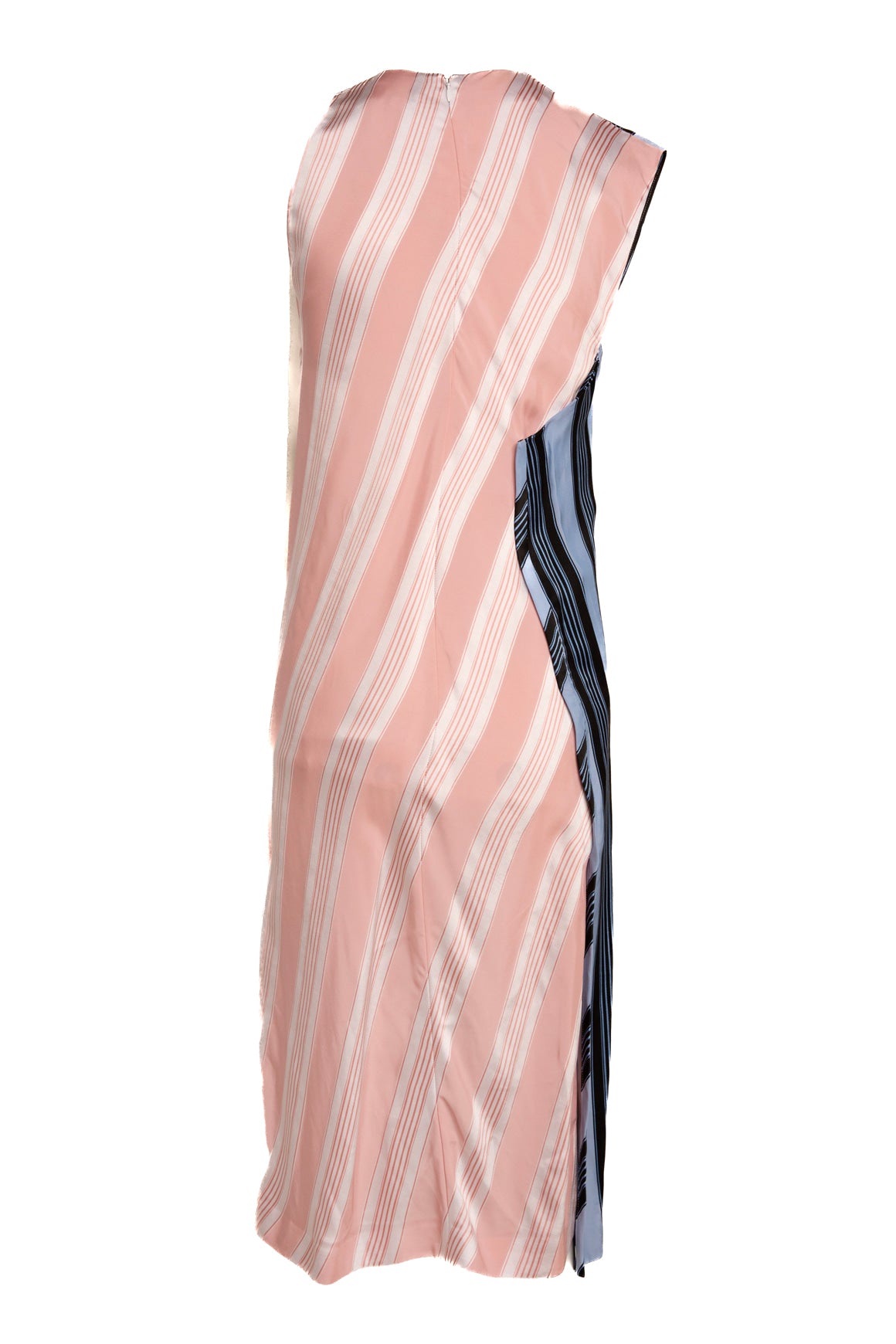 ACNE STUDIOS Blue & Pink Pinstripe Midi Dress (Sz. XS)
