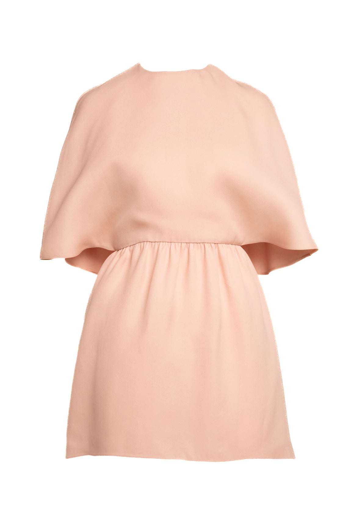 VALENTINO Baby Pink Cape Mini Dress