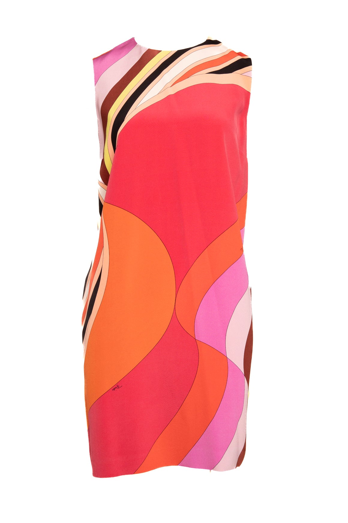EMILIO PUCCI Multi Color Mod Print Shift Mini Dress