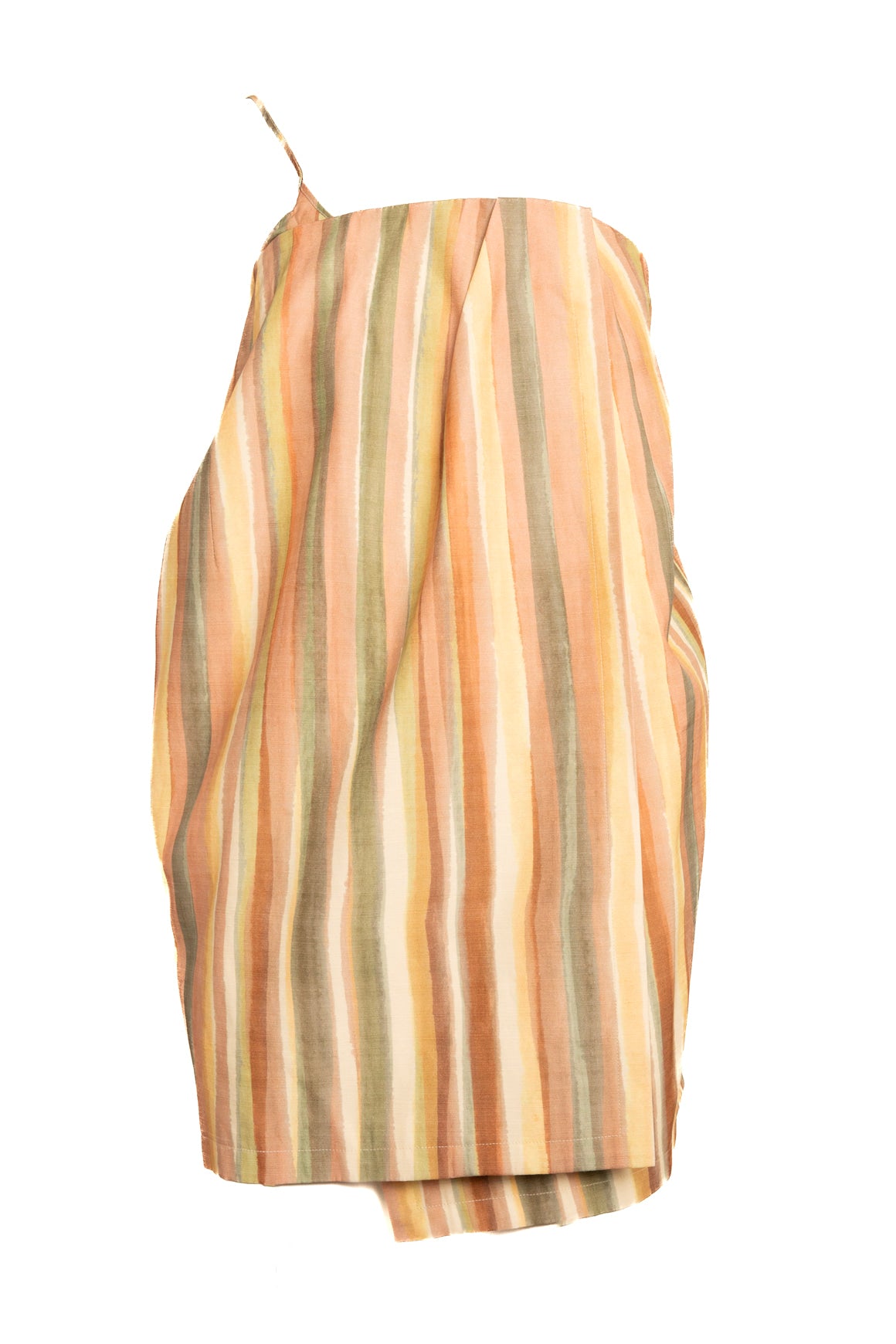 green emerald velvet dress JACQUEMUS Pink + Green One Strap Mini Dress