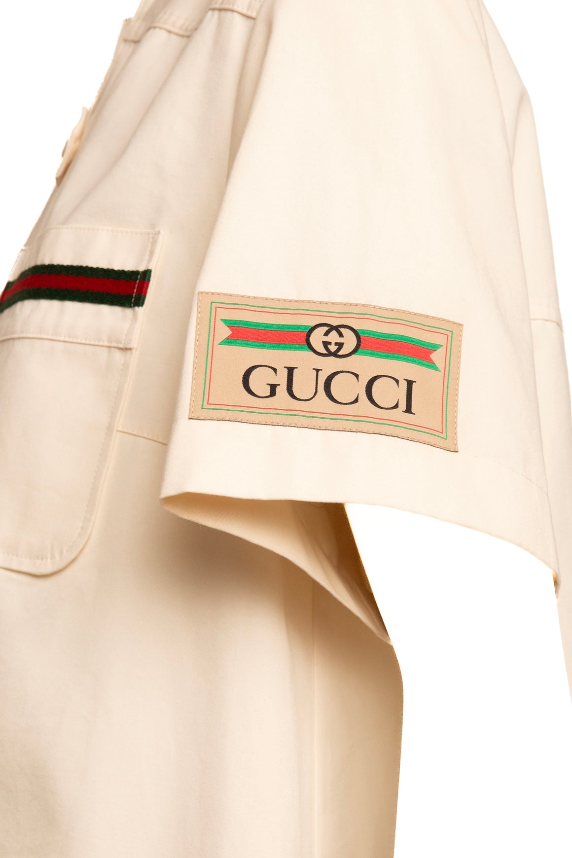 GUCCI Cream Web Detail Collared Mini Dress (Sz. S)