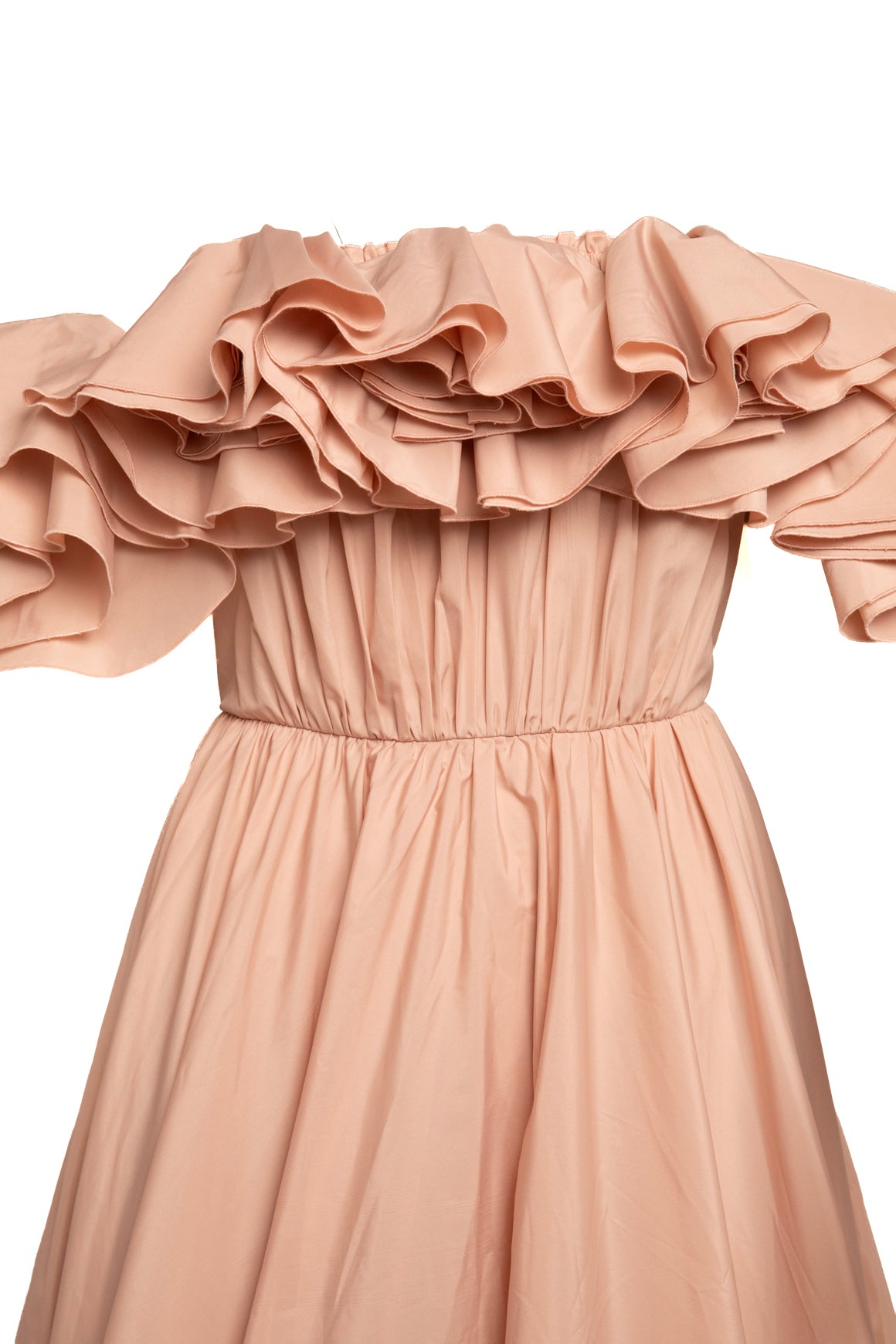 JASON WU COLLECTION Pink Ruffle Maxi Gown (Sz. 8)