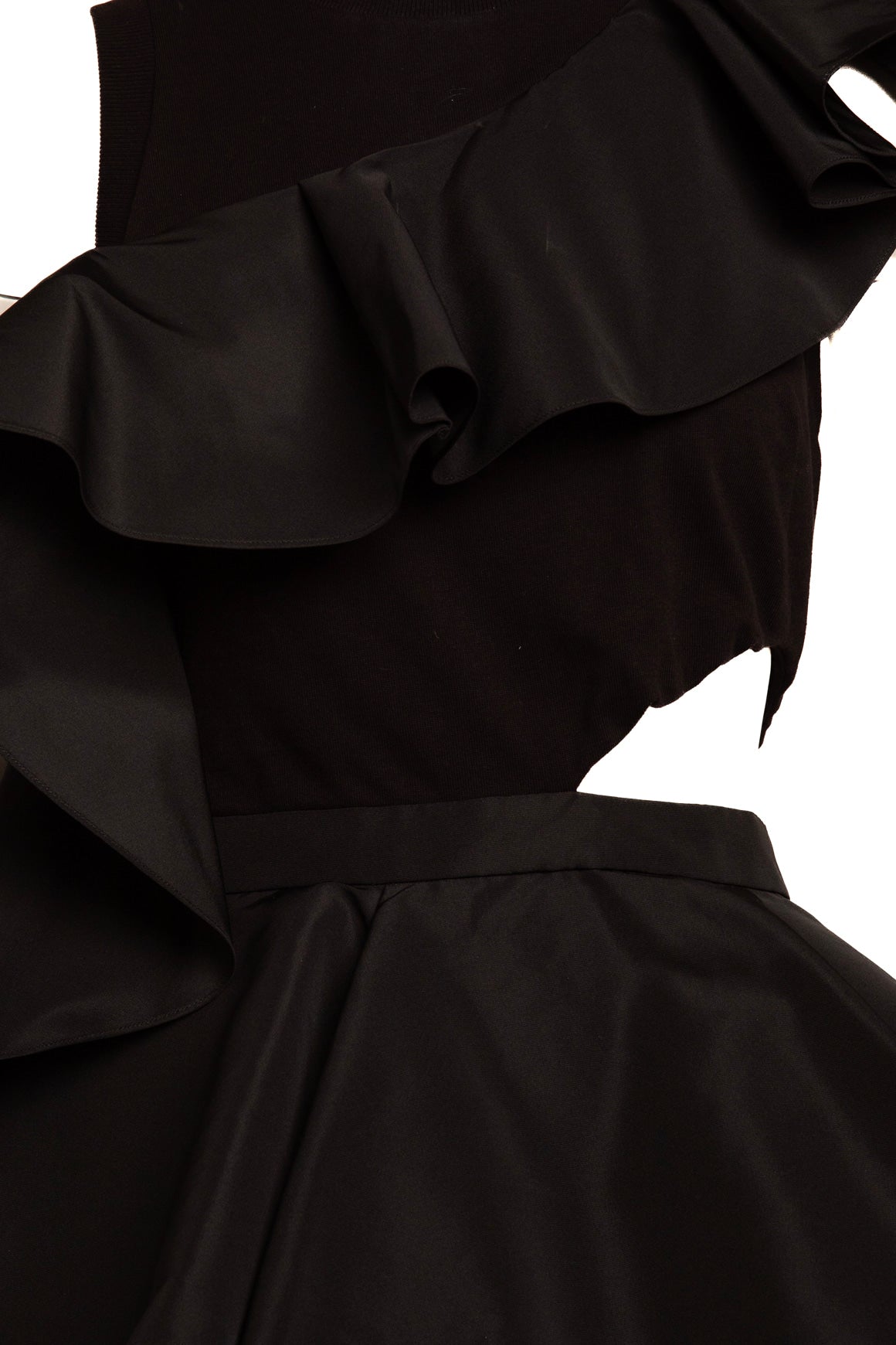ALEXANDER MCQUEEN Black Ruffle Tank Top (Sz. 12)