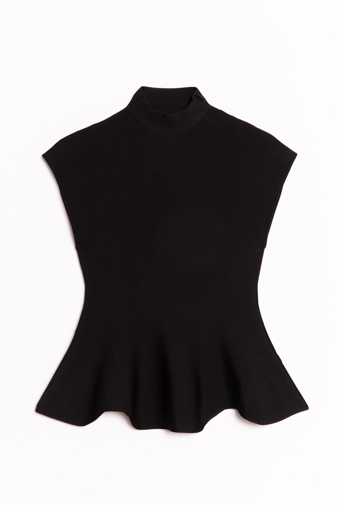 KHAITE Black "Andra" Ribbed Blouse