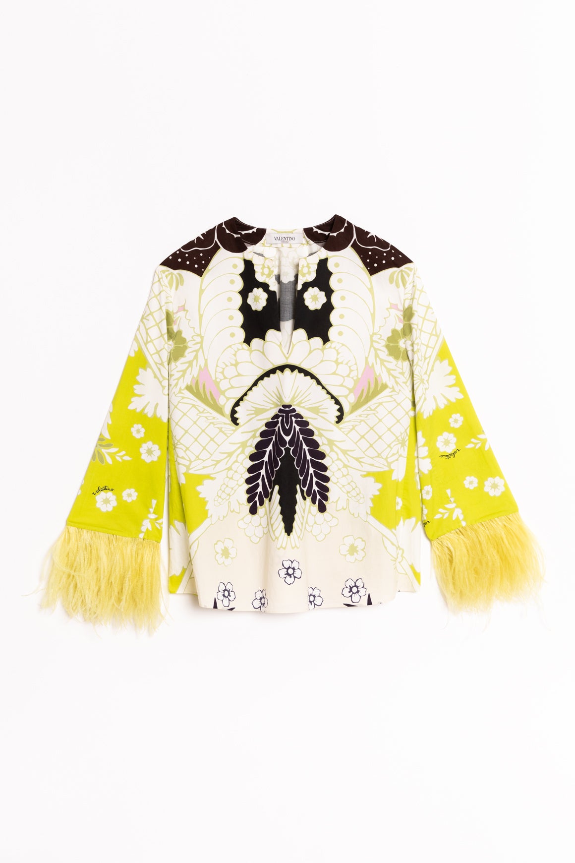 VALENTINO Tropical Print Blouse & Maxi Skirt Set