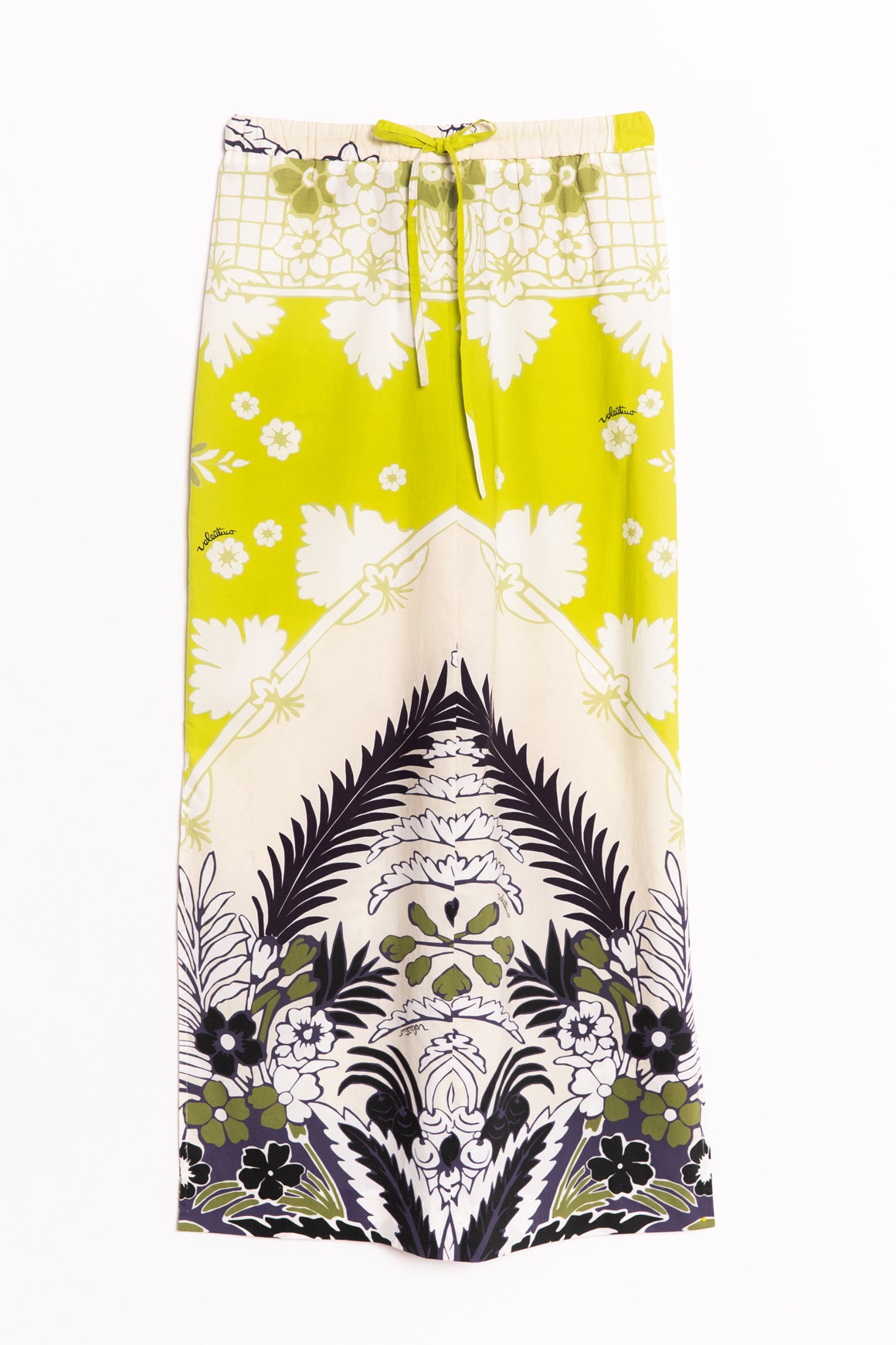 VALENTINO Tropical Print Blouse & Maxi Skirt Set