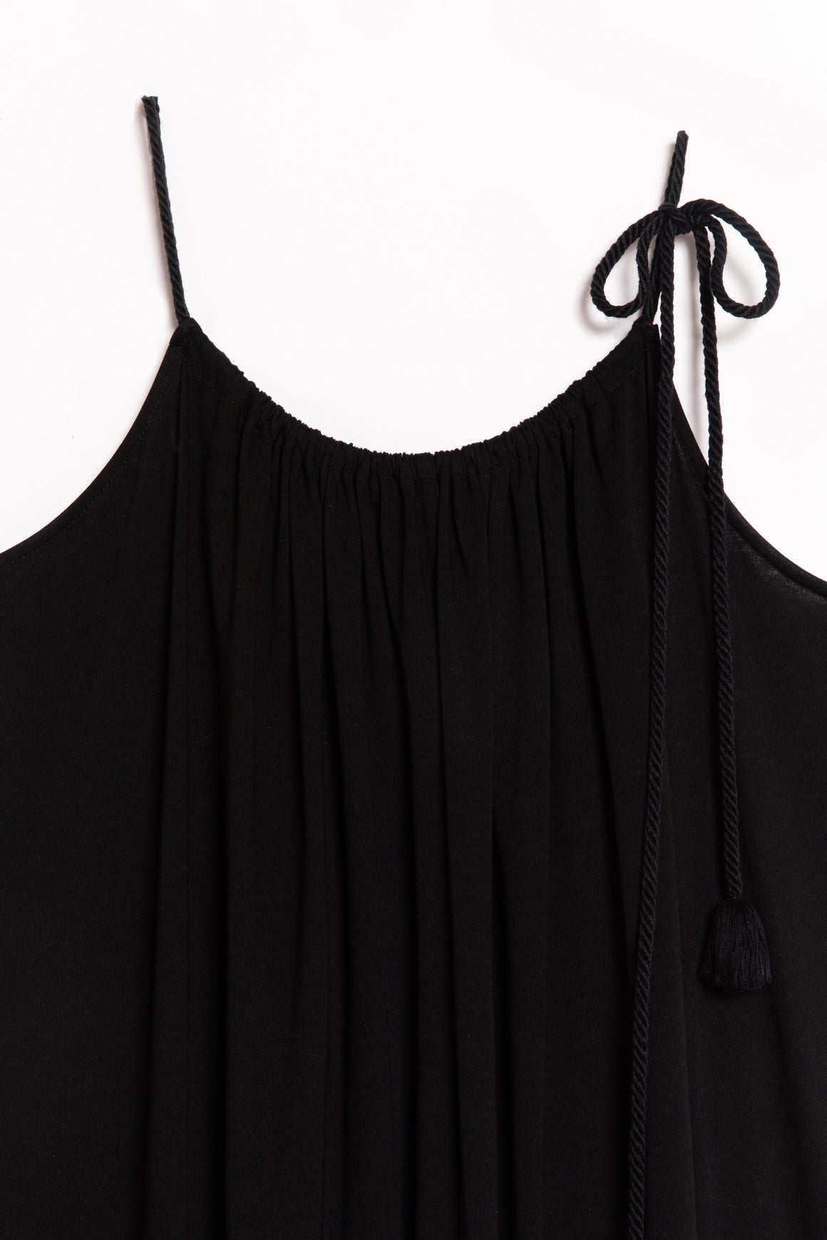 THE ROW Black Tie Shoulder Maxi Dress