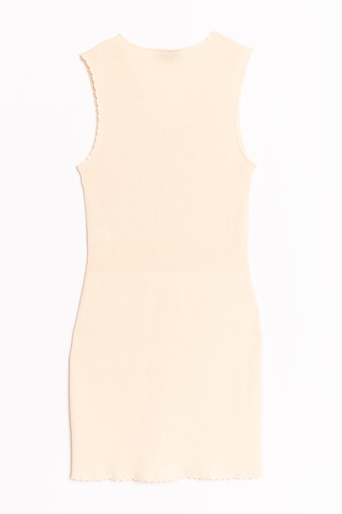 CHANEL Beige Knit Mini Dress