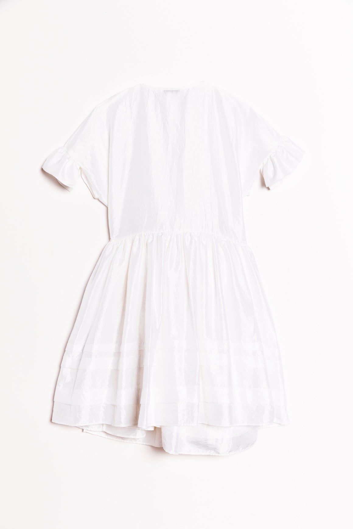 CECILIE BAHNSEN White "Prisca" Wrap Mini Dress