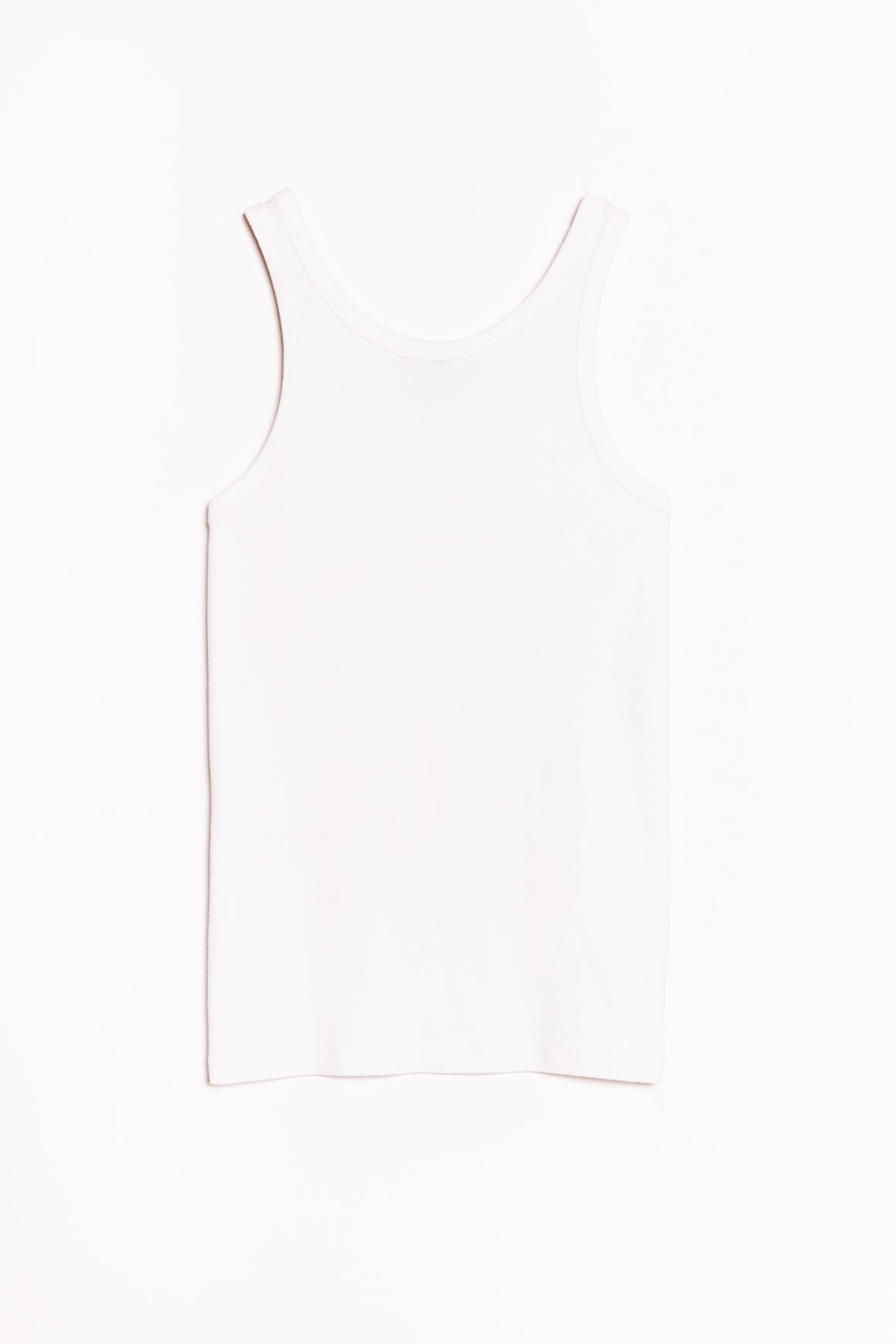 SAINT LAURENT White Halter Tank Top