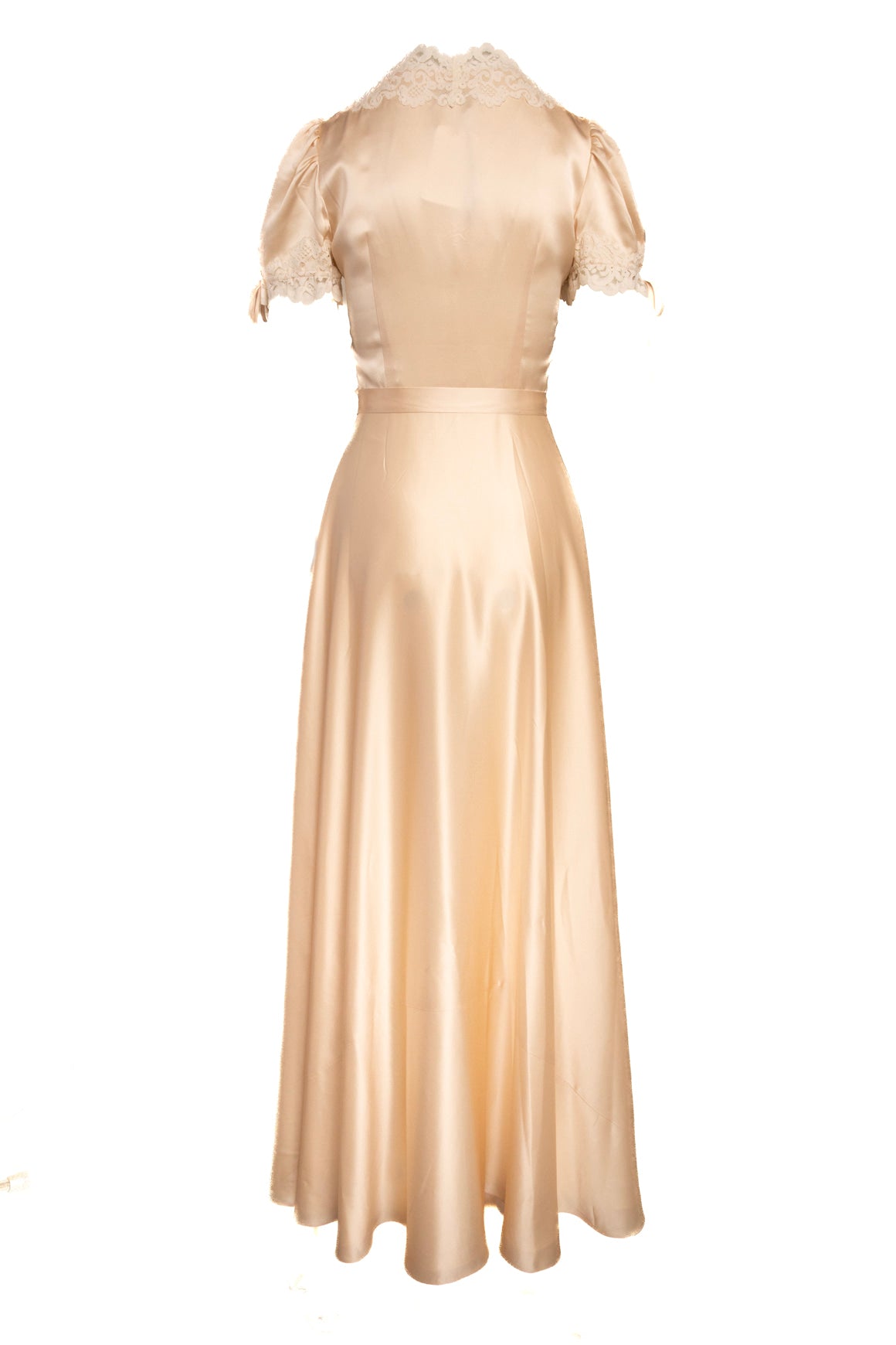 MIRROR PALAIS Ivory Silk Wrap Skirt Maxi Dress (Sz. S)