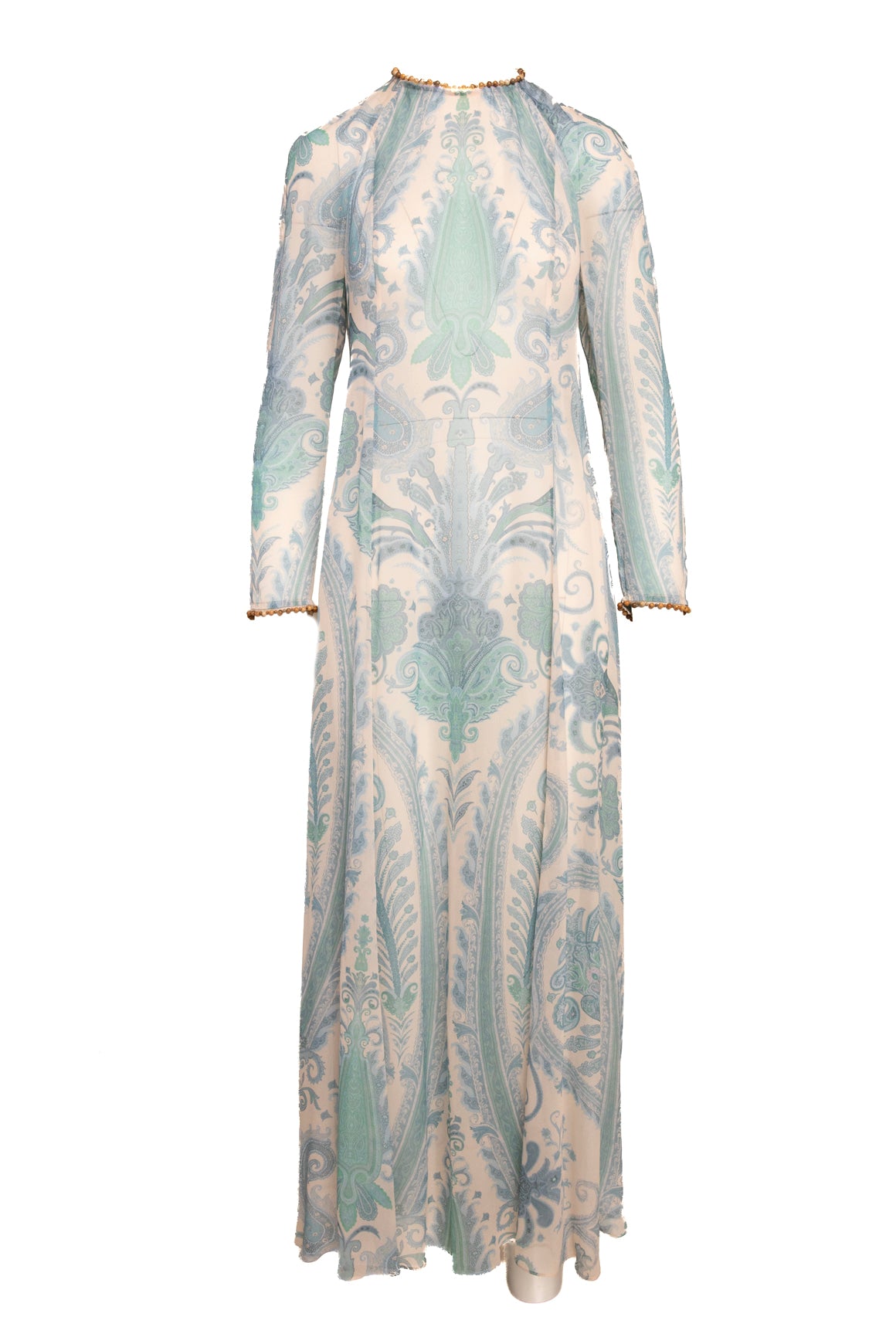 ZIMMERMAN Blue Paisley Maxi Gown (Sz. 1)