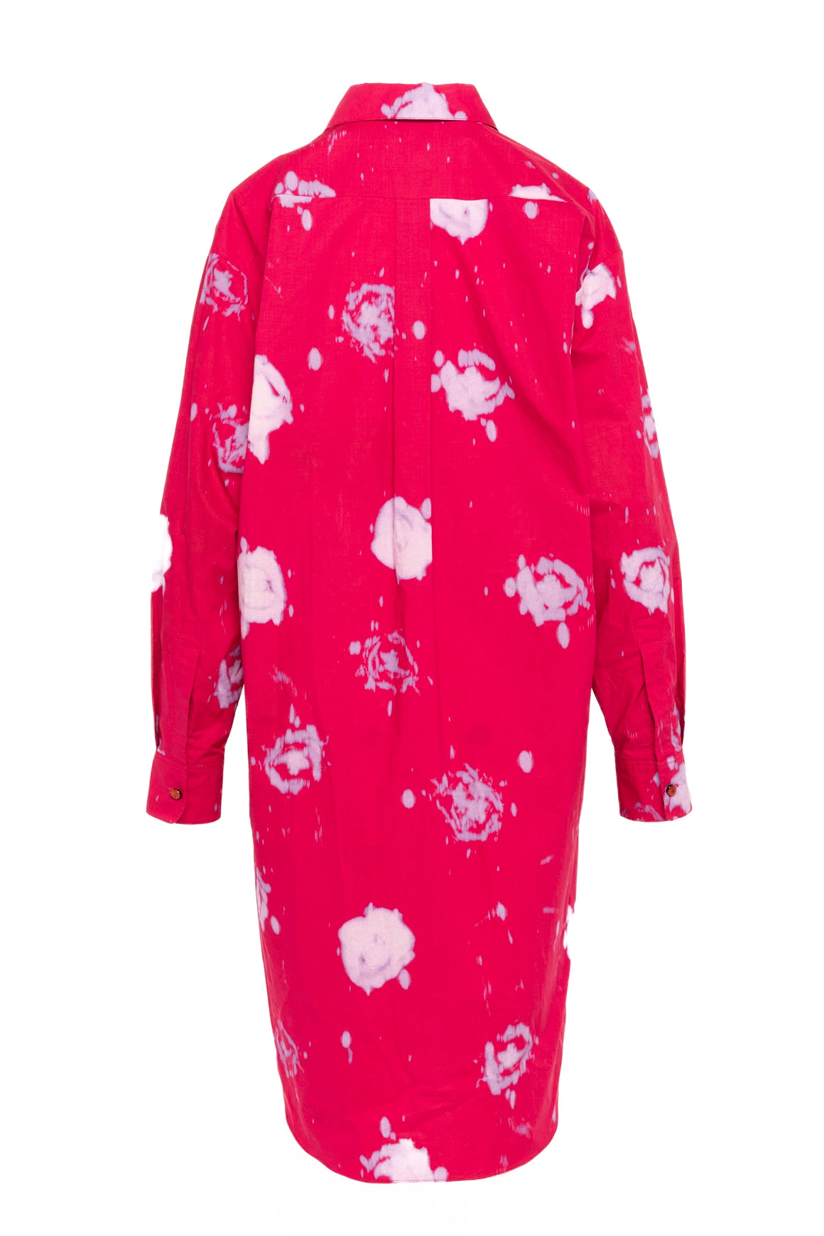 MARNI Magenta Printed Midi Shirt Dress (Sz. S)