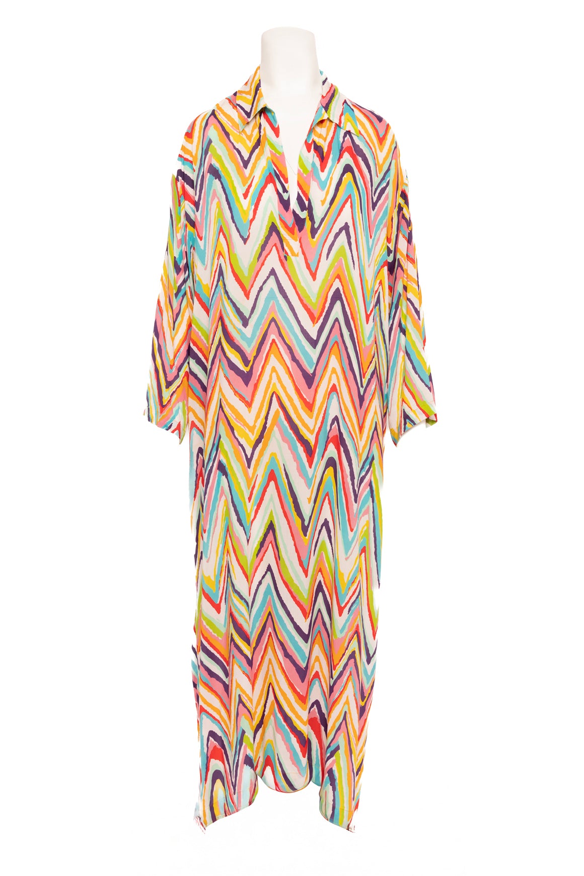 MISSONI Rainbow Printed Long Beach Kaftan (Sz. M)