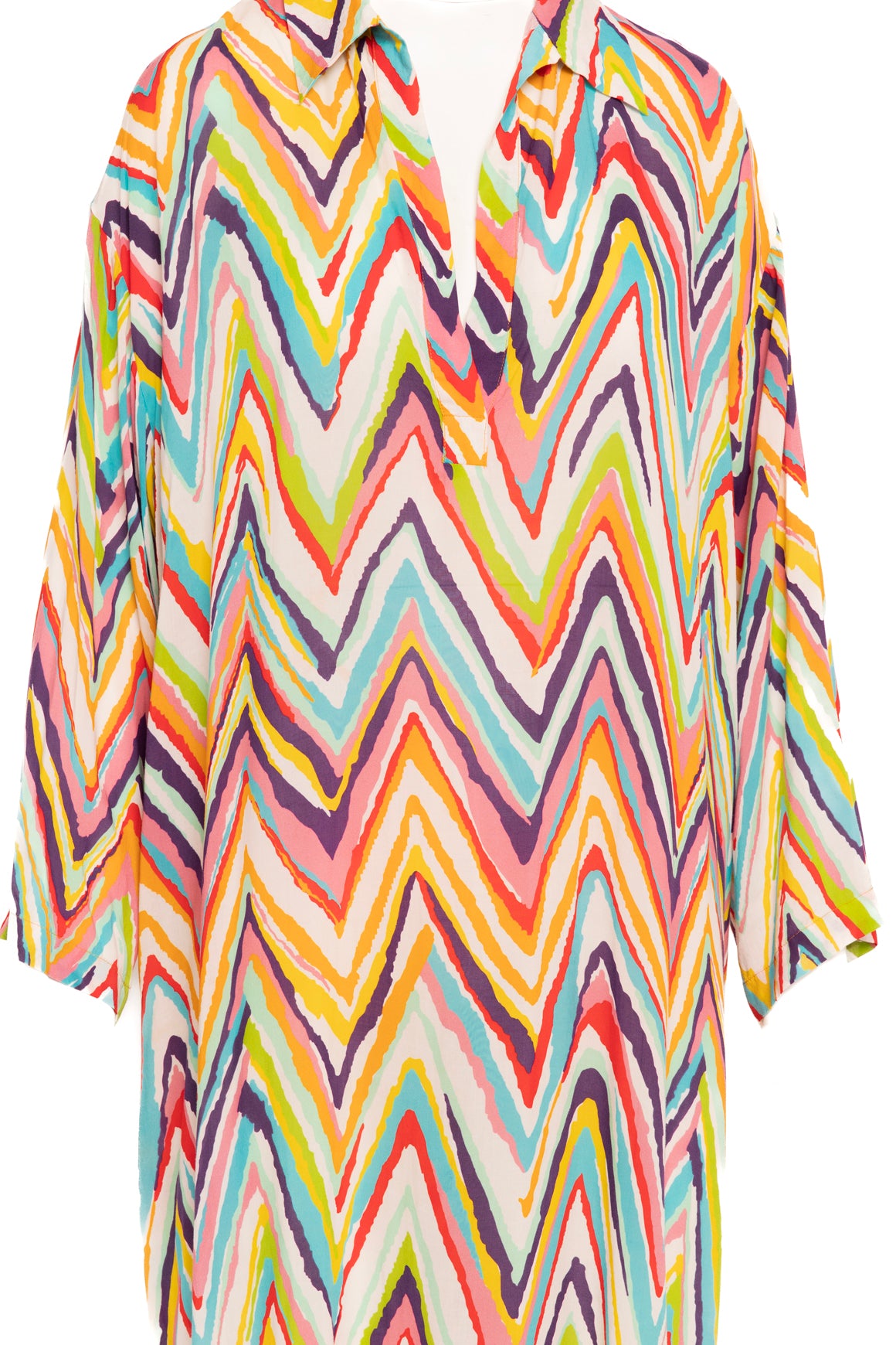 MISSONI Rainbow Printed Long Beach Kaftan (Sz. M)
