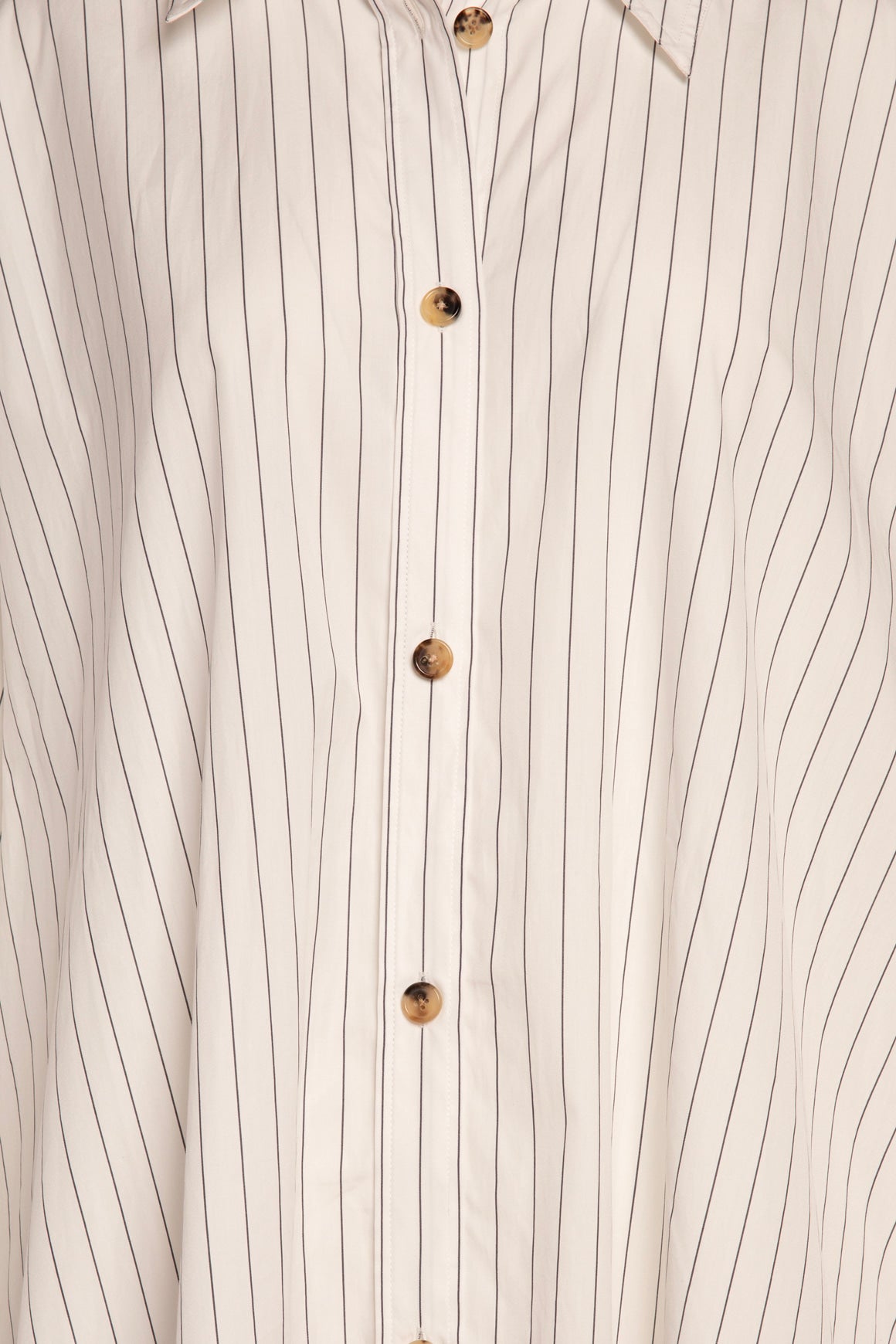 KHAITE Pinstripe Button Front Tunic Top (Sz. 12)