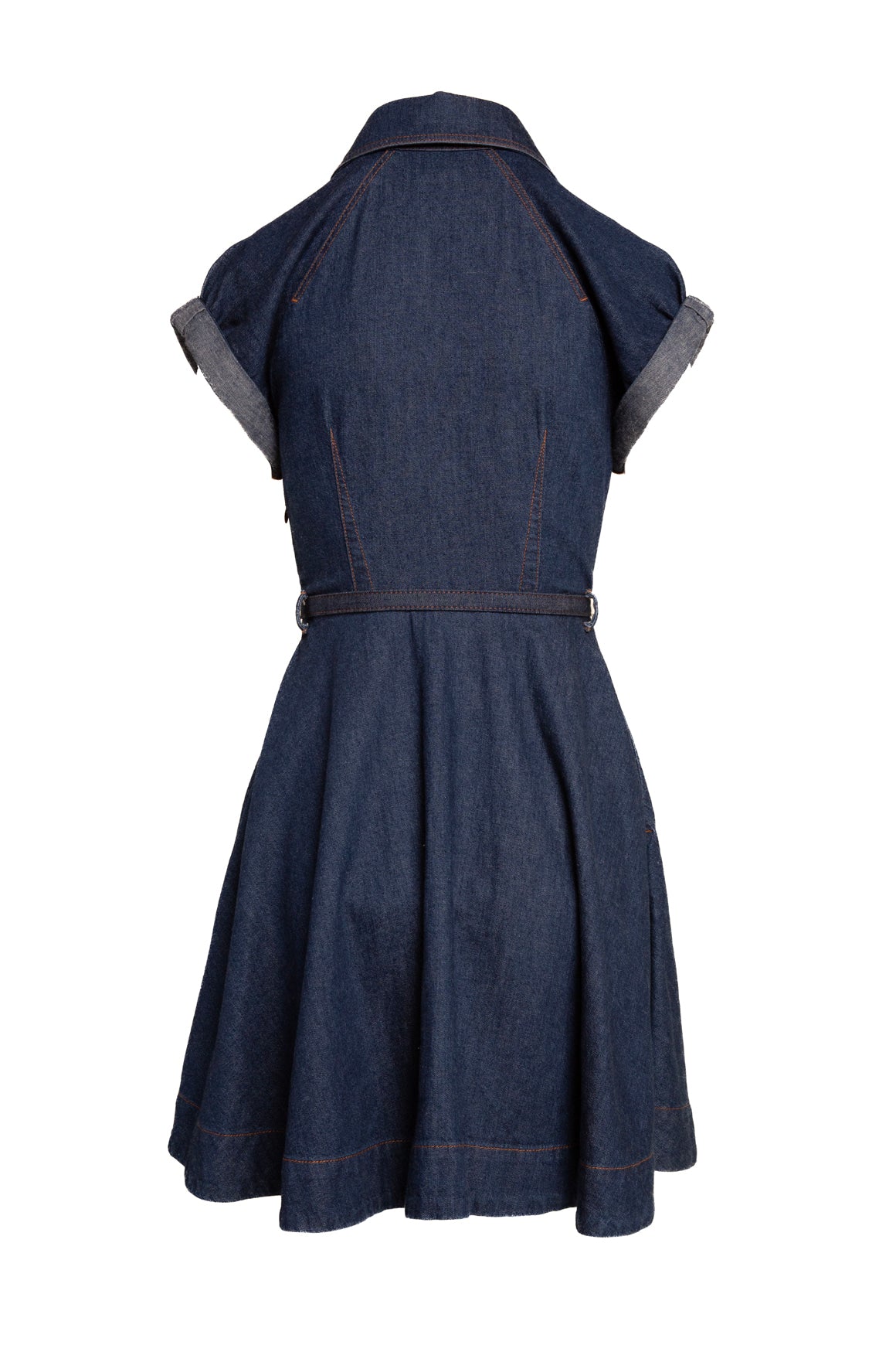 ZIMMERMANN Indigo Denim S/S Belted Mini Dress (Sz. 0)