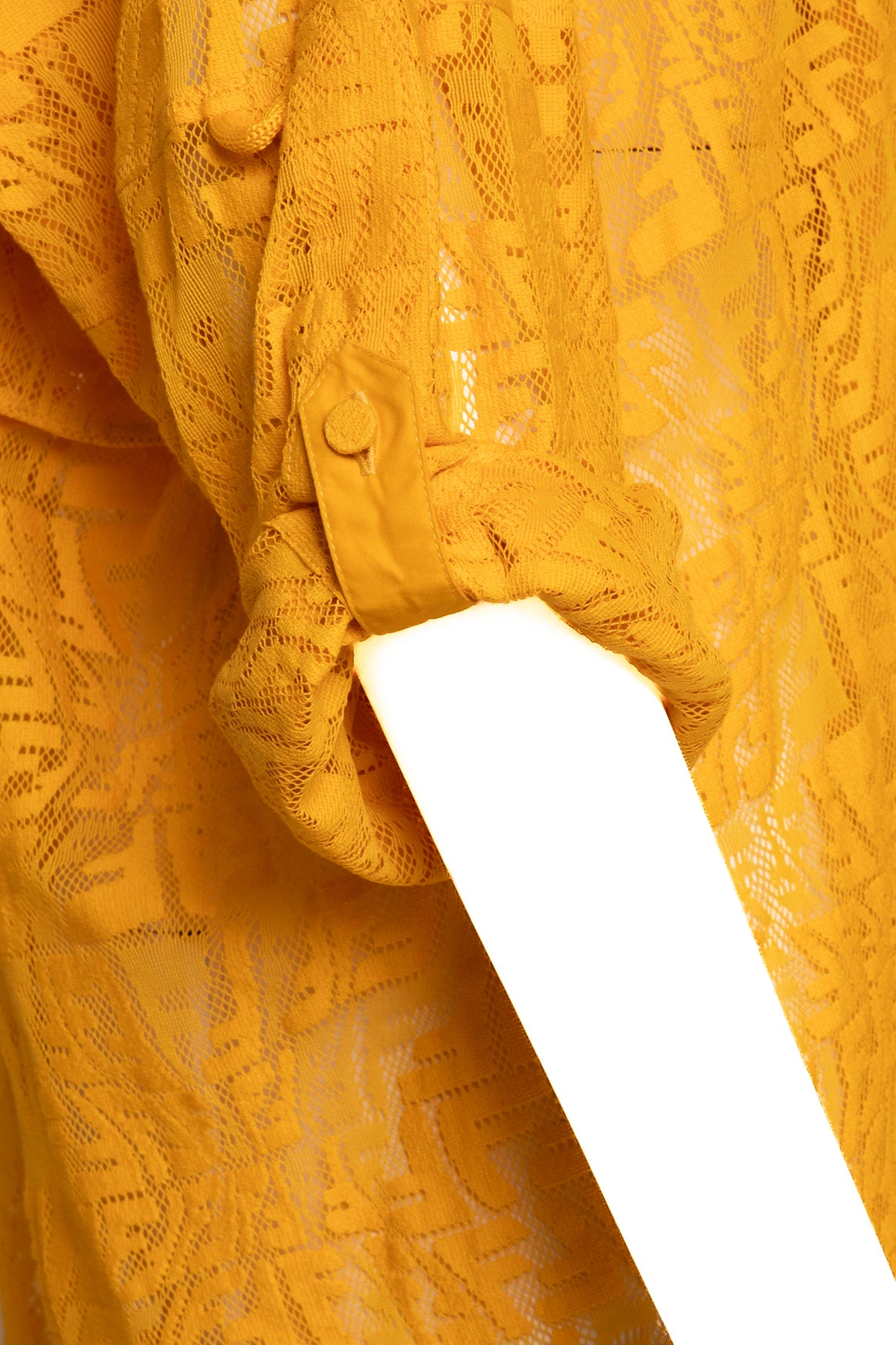 FENDI Yellow Zucca Mesh Fisherman Blouse (Sz. 38/2)