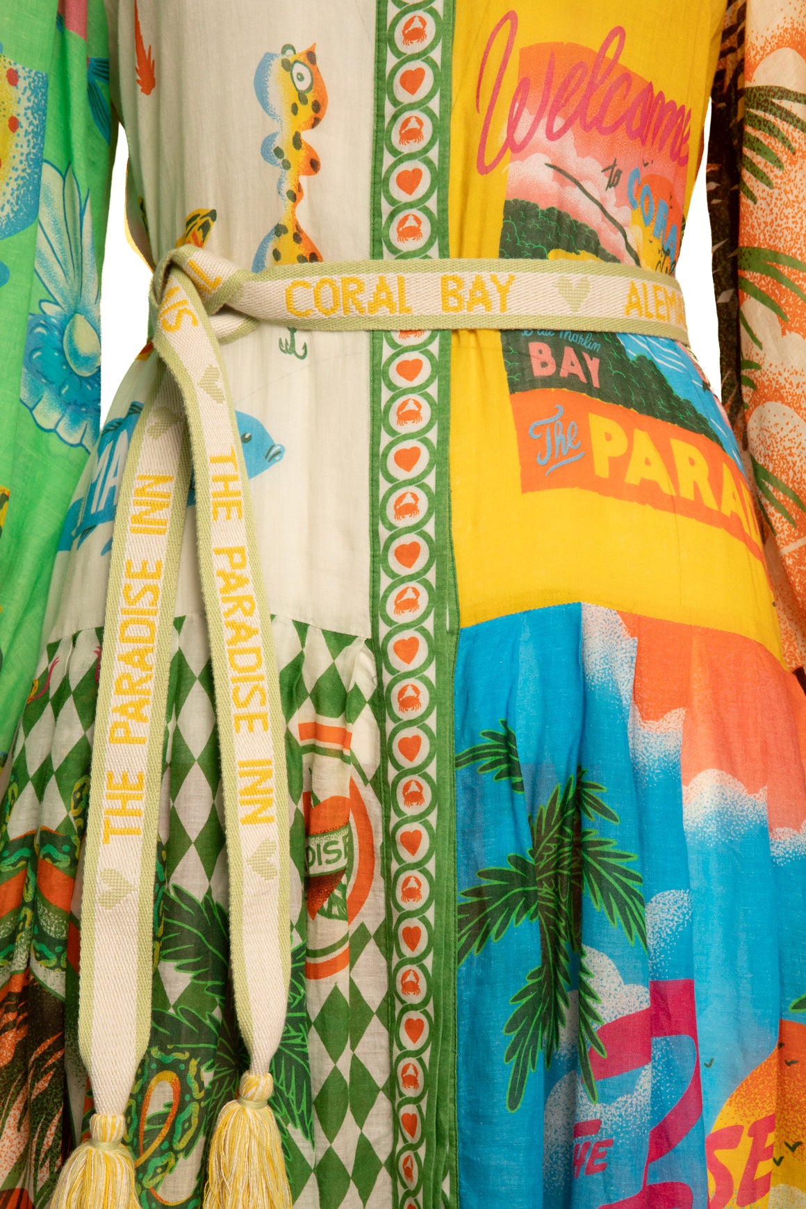 ALEMAIS Tropical Print Maxi Shirt Dress (Sz. 4)
