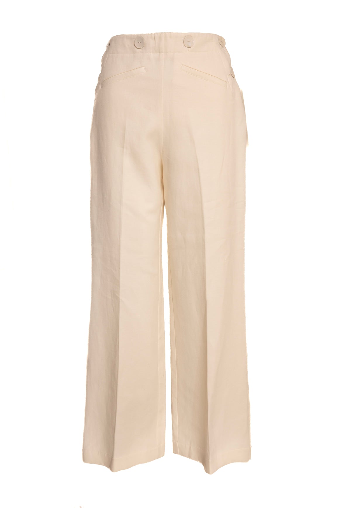 DOEN Cream Oversized Blazer & Flare Trousers Suit (Sz. M/6)