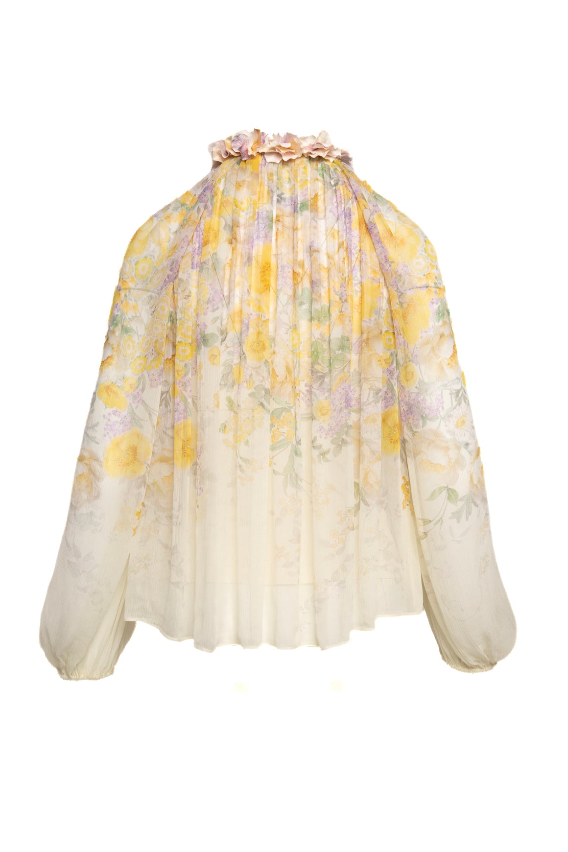 ZIMMERMANN Floral Print Appliqué Detail Top (Sz. 0)